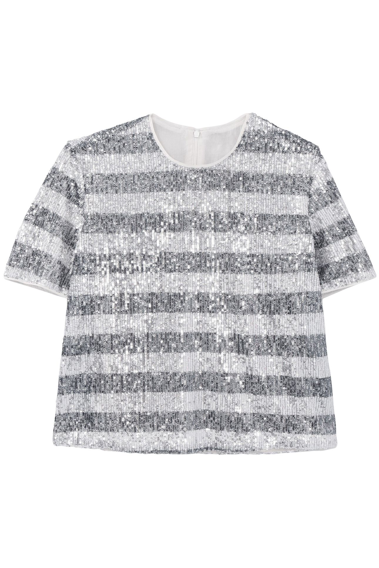 SEQUIN EMBROIDERED STRIPES TOP 5
