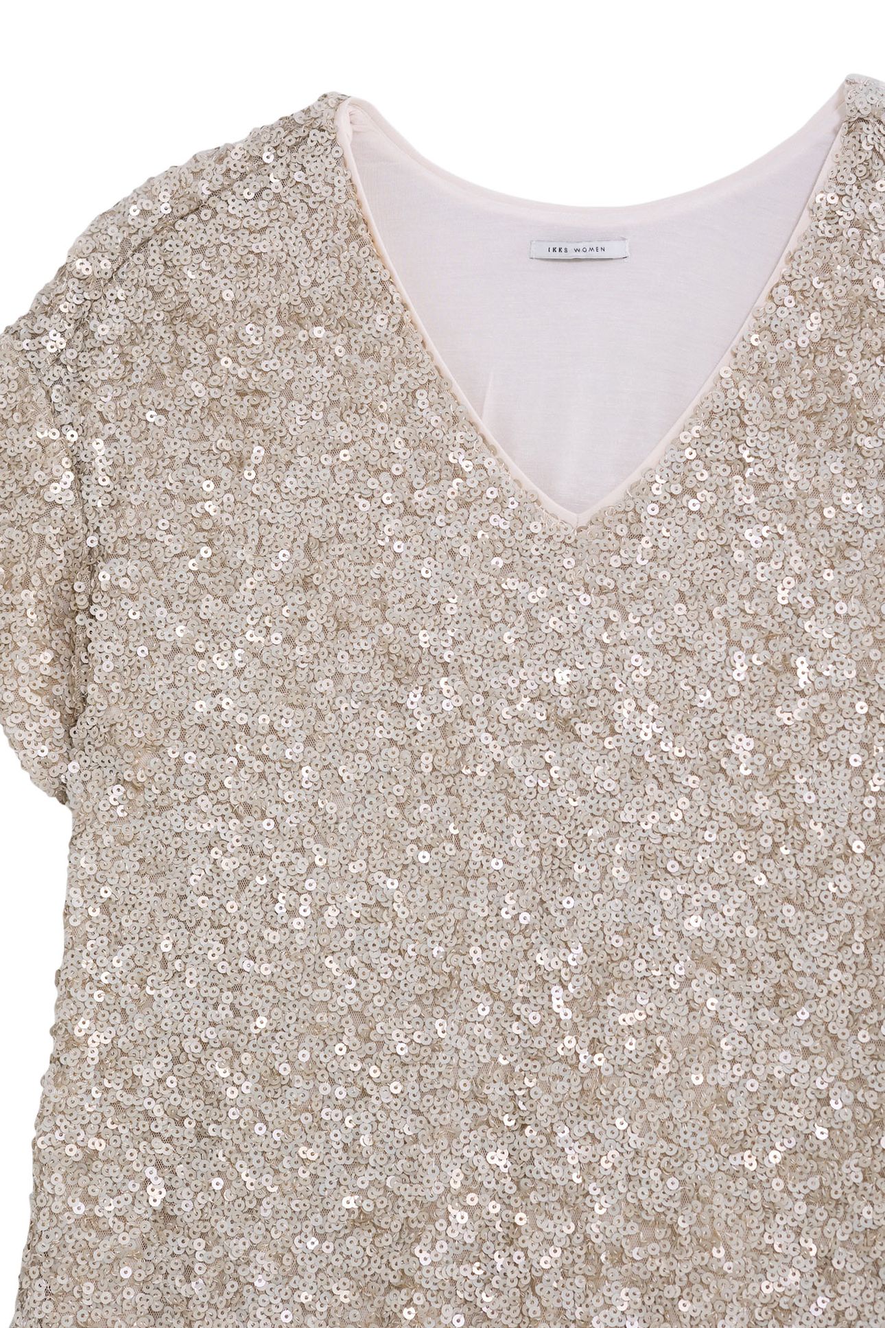 SEQUIN-EMBROIDERED CHAMPAGNE DRESS FOR WOMEN 5