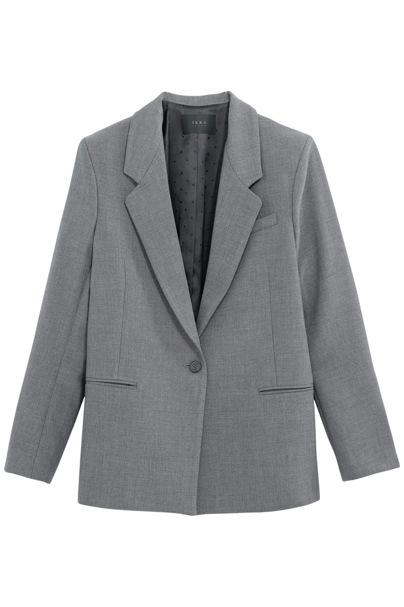OVERSIZED GREY FAUX-UNI SUIT JACKET 4