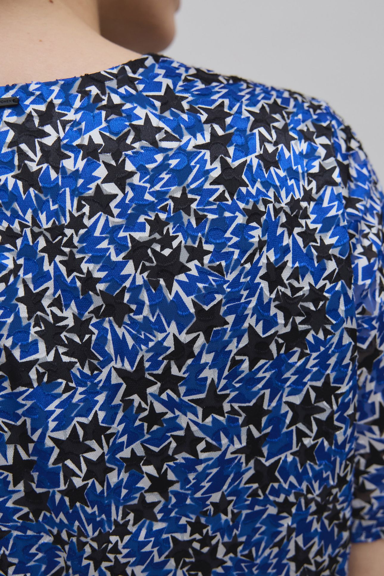 BLUE STARBURST PRINT DRESS 7