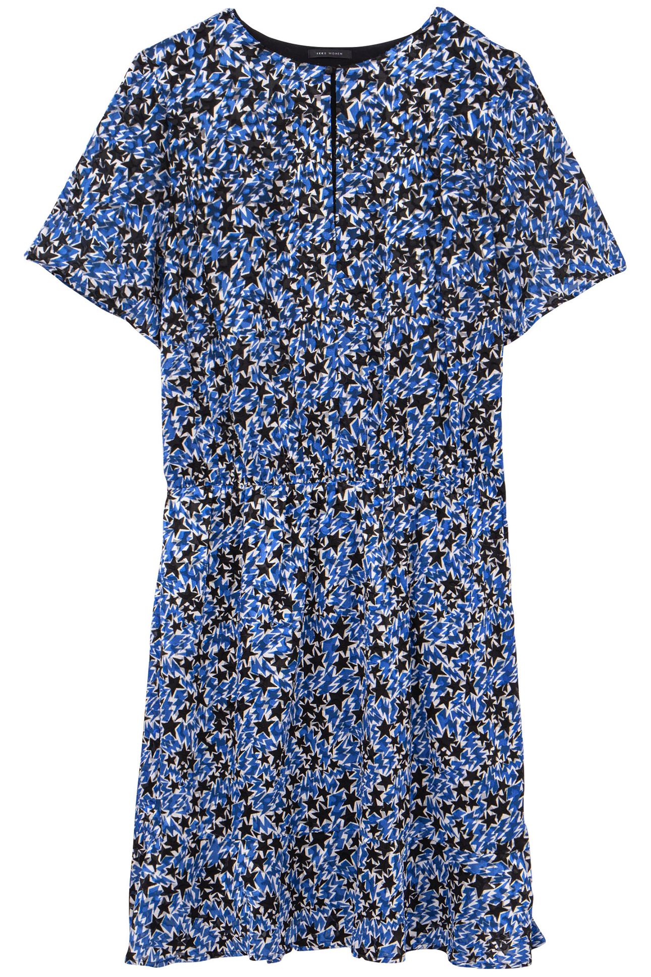 BLUE STARBURST PRINT DRESS 3