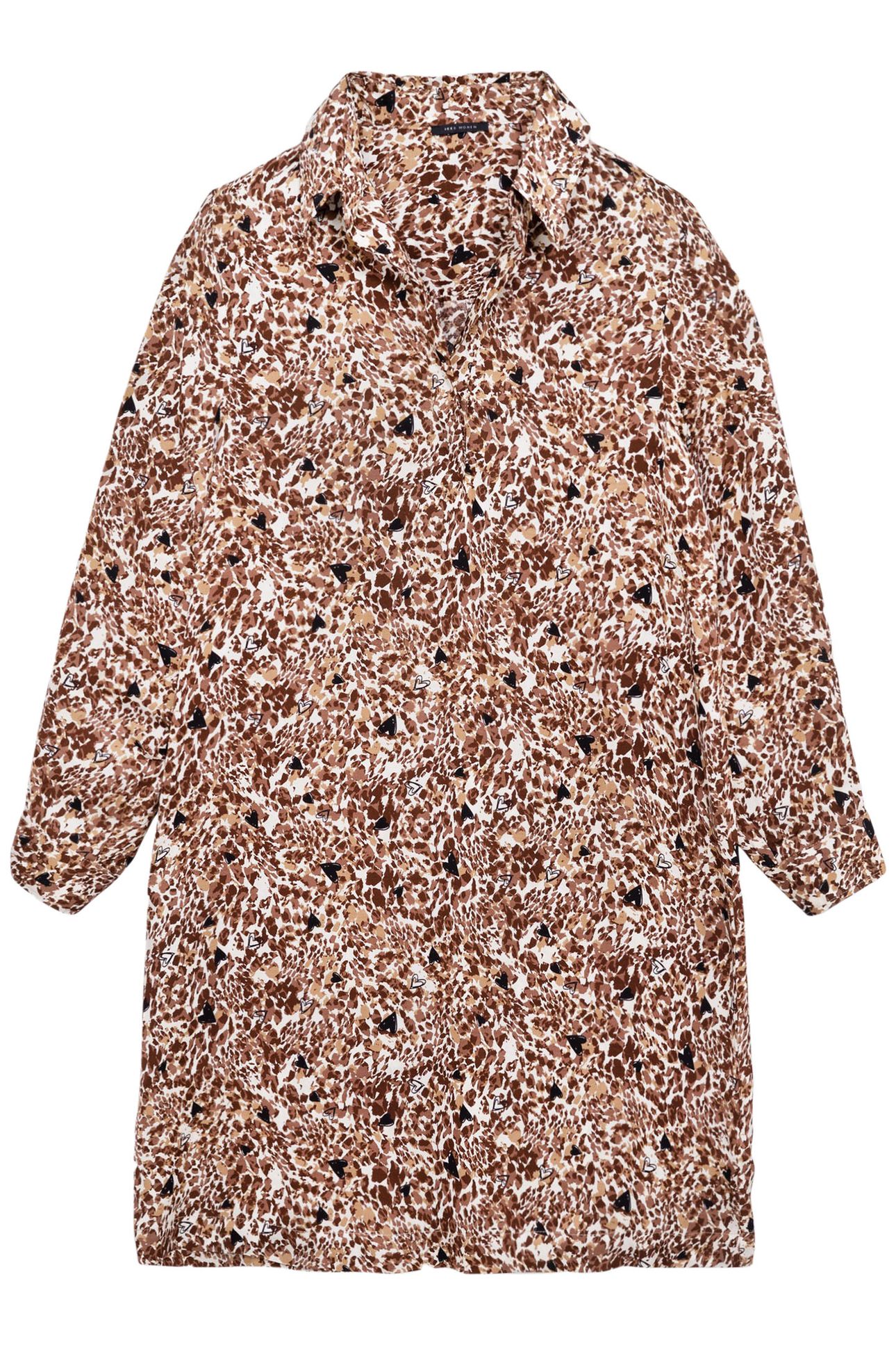 ECRU LENZING™ ECOVERO™ ANIMAL HEARTS DRESS 3