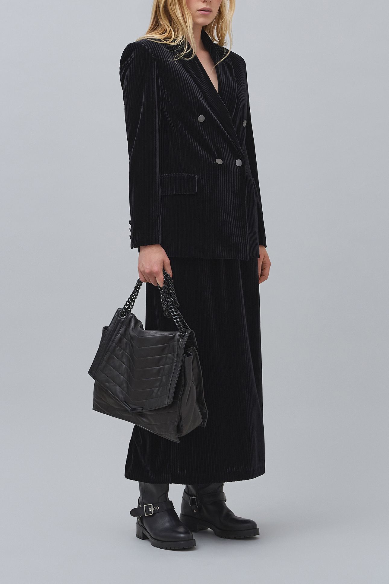 BLACK CORDUROY PENCIL SKIRT 4