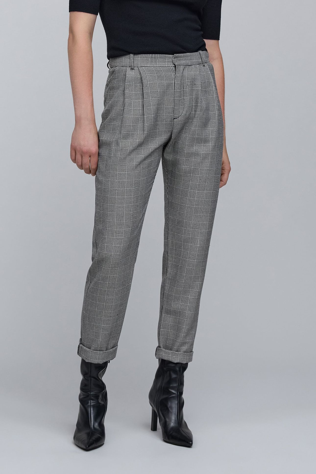 PRINCE OF WALES BLACK SUIT PANTS 1