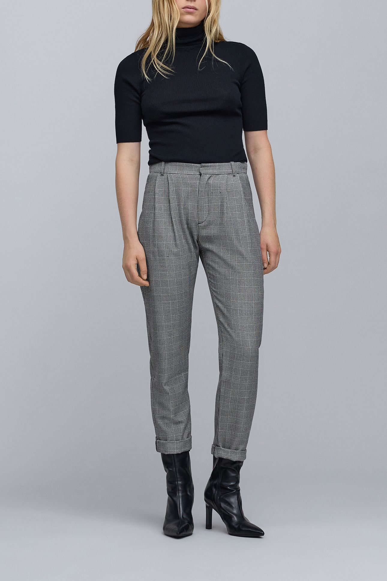PRINCE OF WALES BLACK SUIT PANTS 3