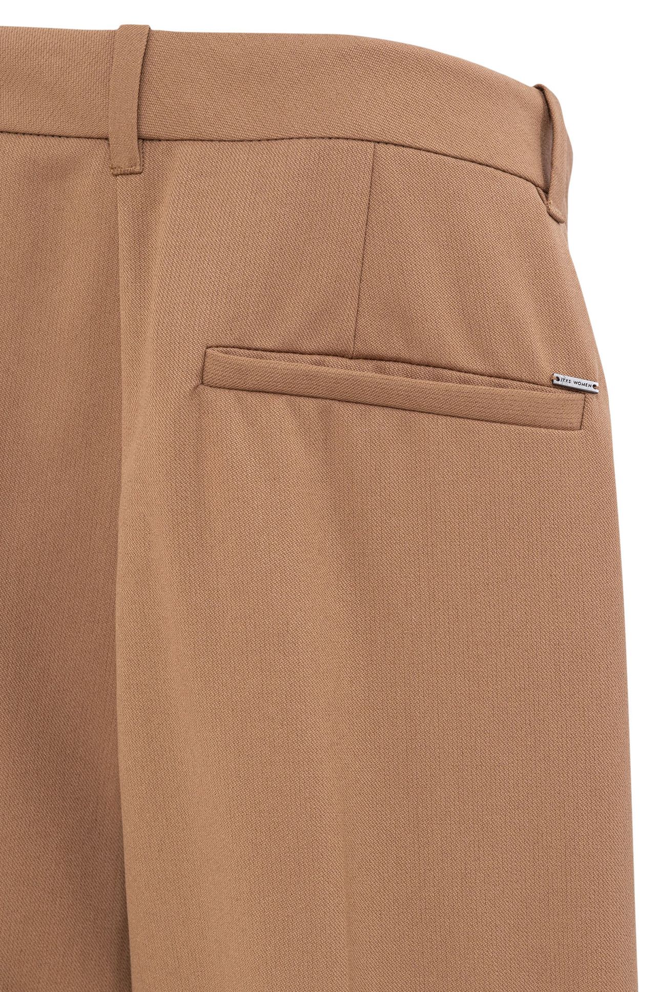 METALLIC-COATED CAMEL STRAIGHT-LEG PANTS 6