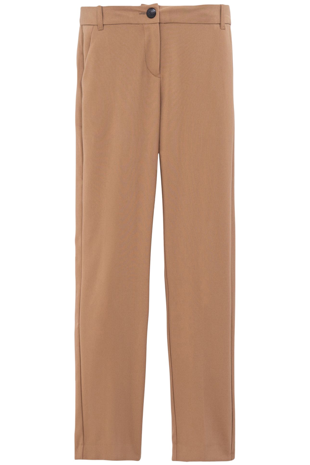 METALLIC-COATED CAMEL STRAIGHT-LEG PANTS 4
