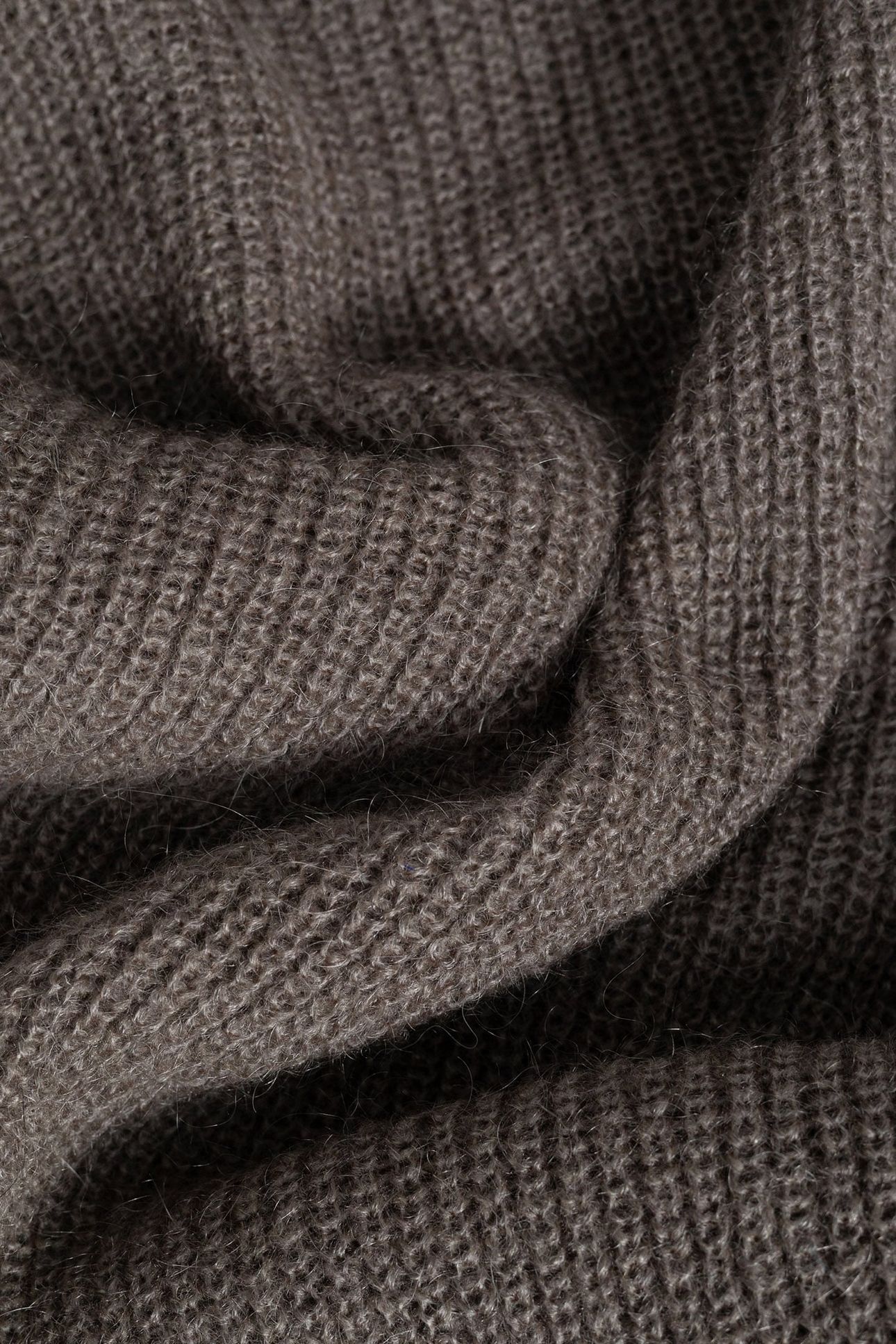 KHAKI RIB KNIT TURTLENECK SWEATER DRESS 3