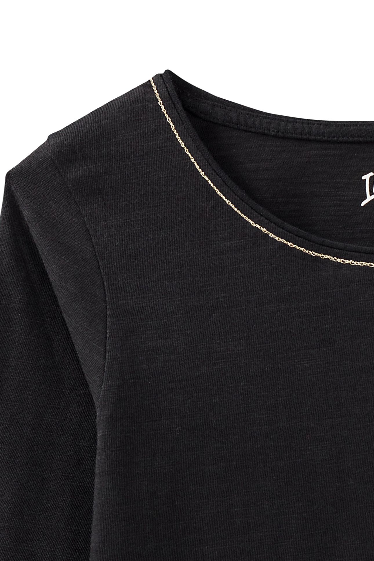 GIRLS’ BLACK ESSENTIALS EMBROIDERED IKKS T.SHIRT 3