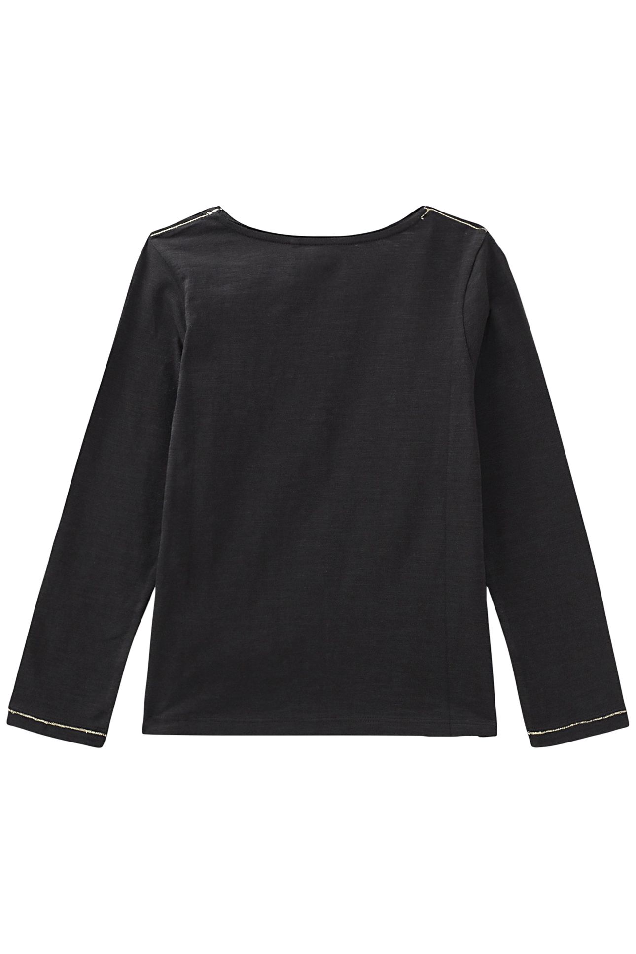 GIRLS’ BLACK ESSENTIALS EMBROIDERED IKKS T.SHIRT 2