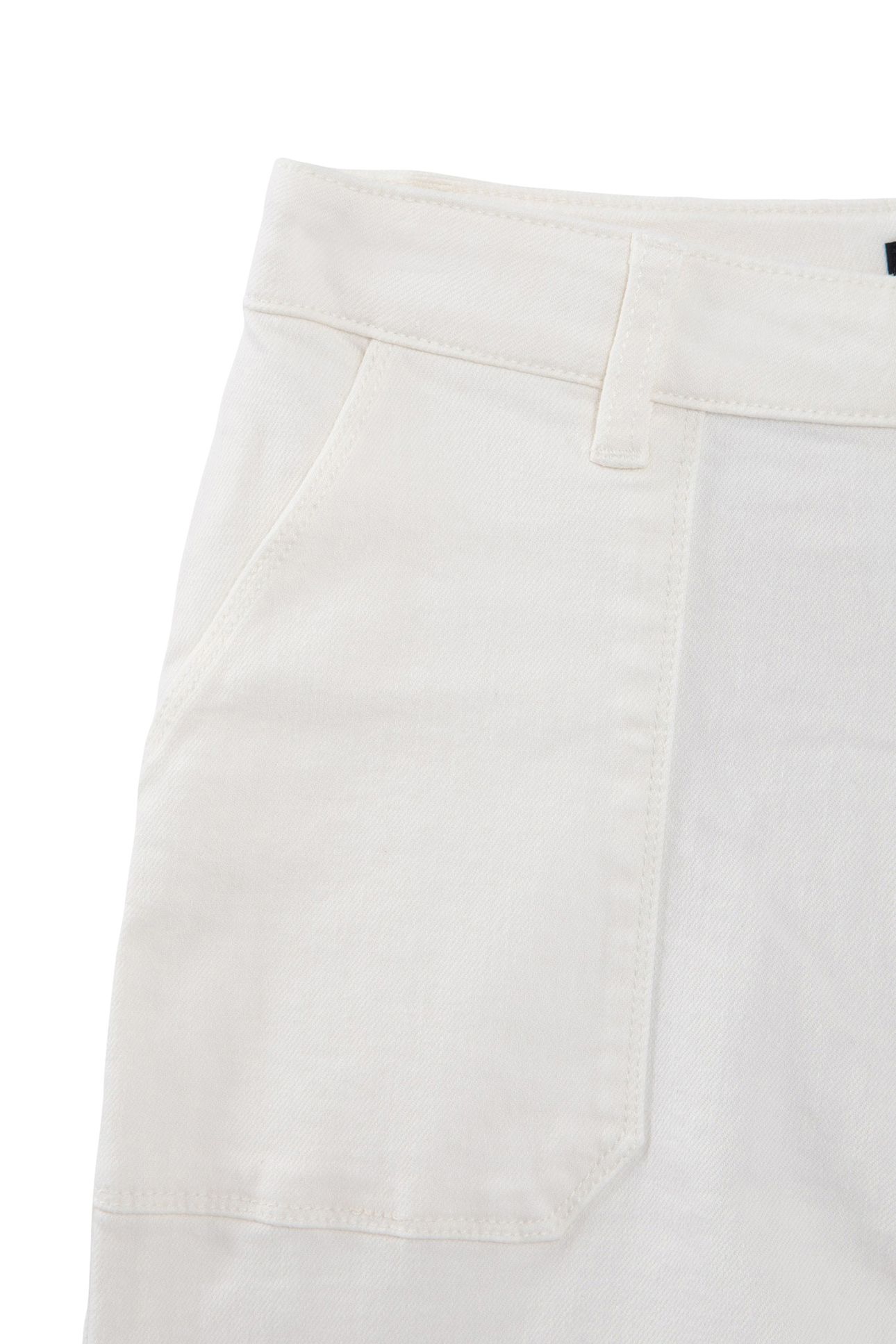GIRLS' OFF-WHITE DENIM CARGO TROUSERS 4