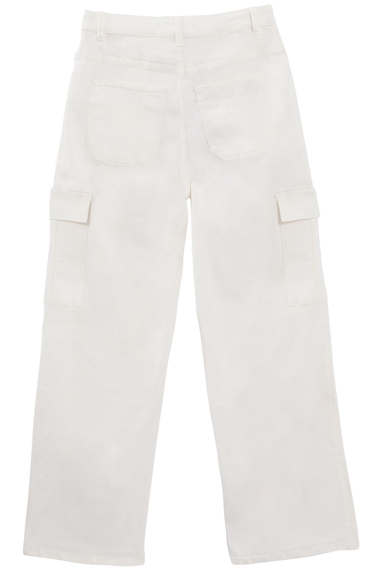 GIRLS' OFF-WHITE DENIM CARGO TROUSERS 3