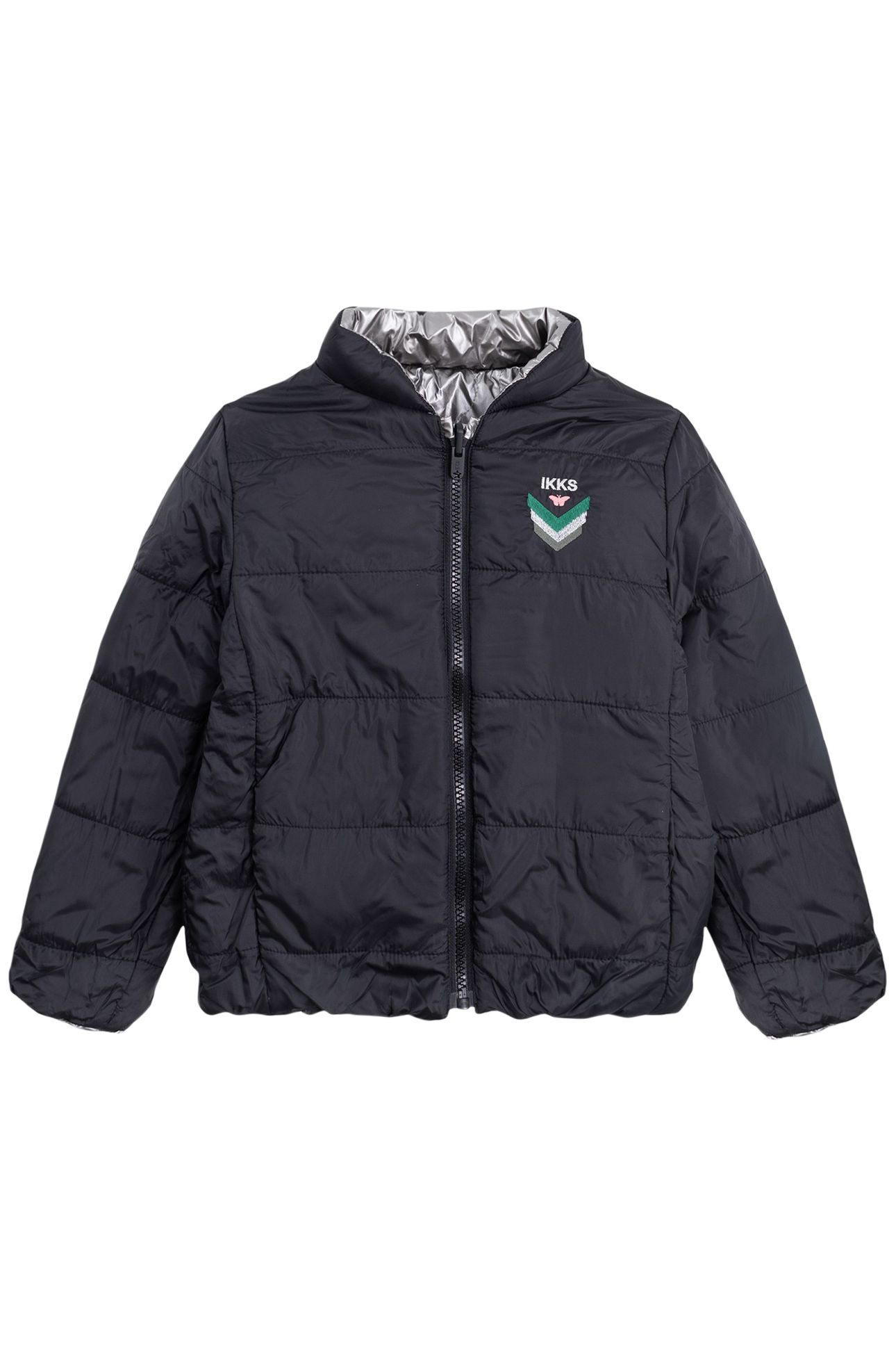 GIRL'S 3-IN-1 KHAKI PARKA WITH SILVER QUILTED DOWN JACKET 6