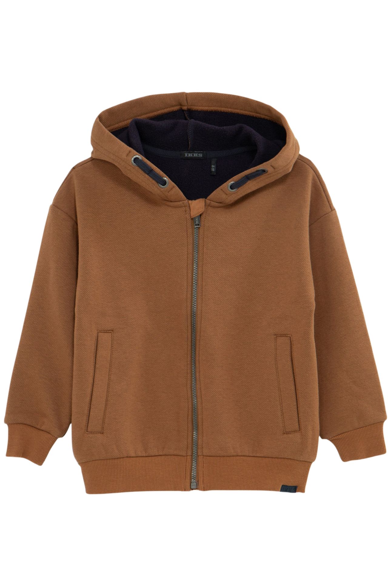 CAMEL CARDIGAN WITH GUM MESSAGE AND BOY'S BACK PICOTS 1