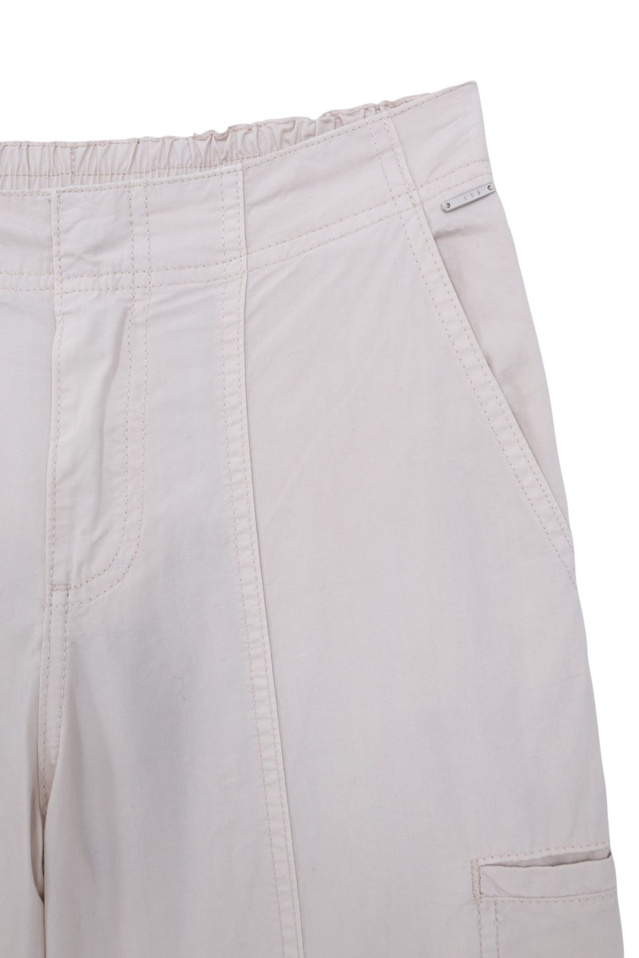 GIRL'S BATTLE UPCYCLED BEIGE PARACHUTE PANTS 4
