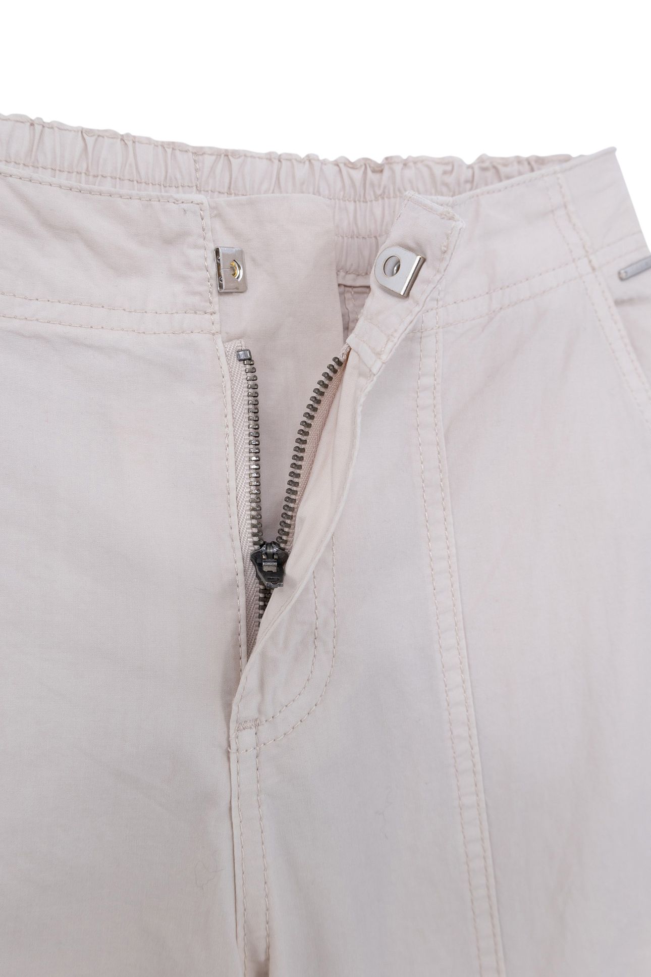 GIRL'S BATTLE UPCYCLED BEIGE PARACHUTE PANTS 3