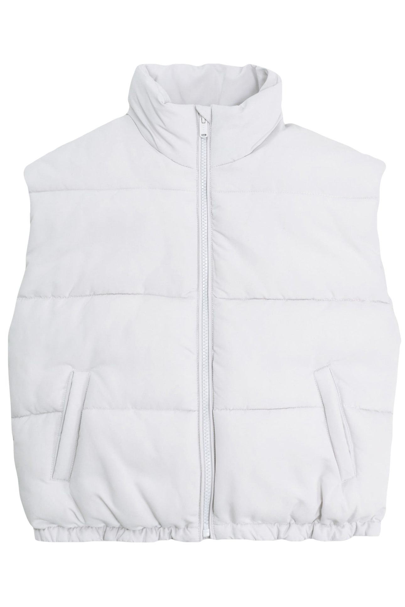 GIRL'S ECRU SLEEVELESS DOWN JACKET 1