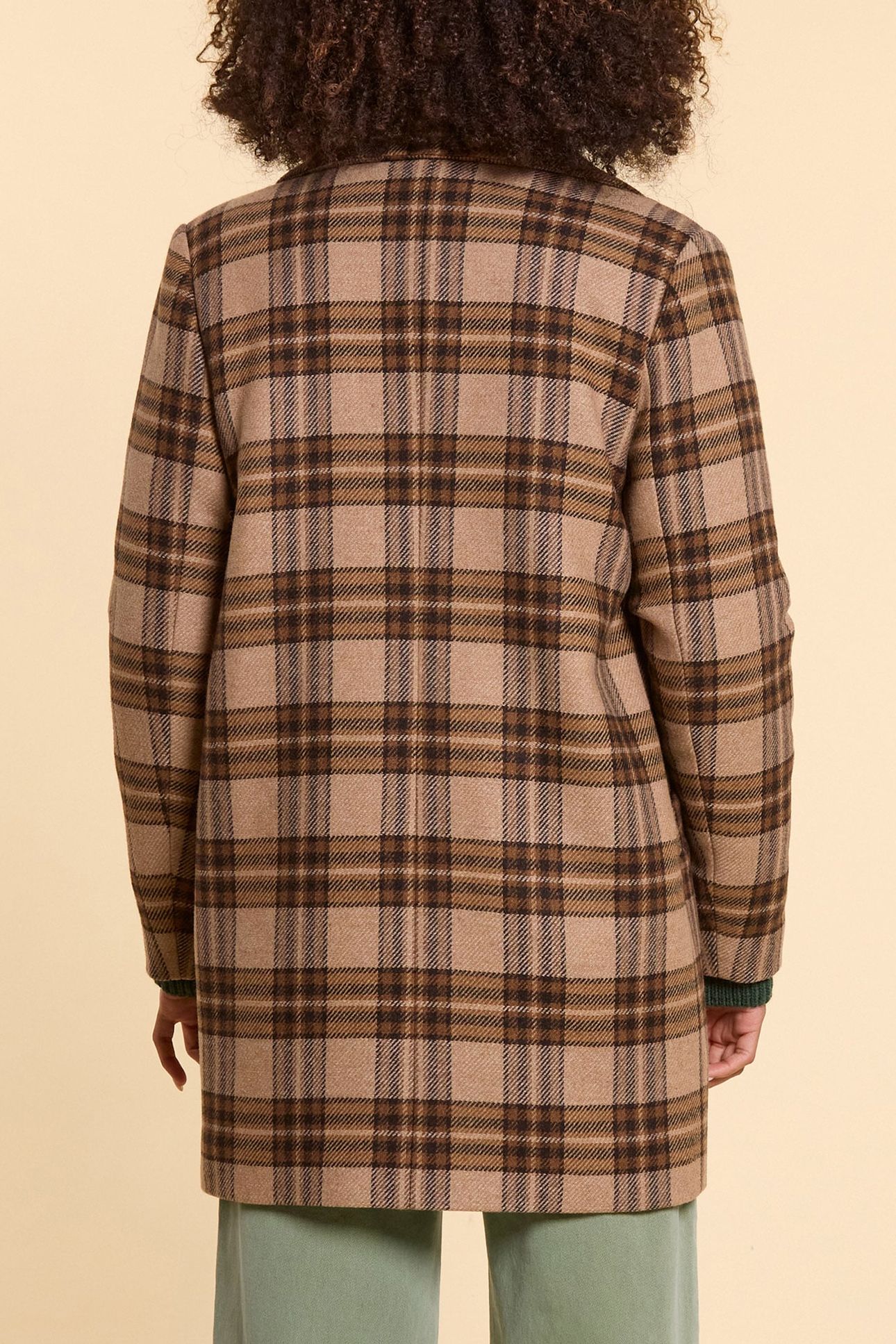 CAMEL CHECK COAT 2