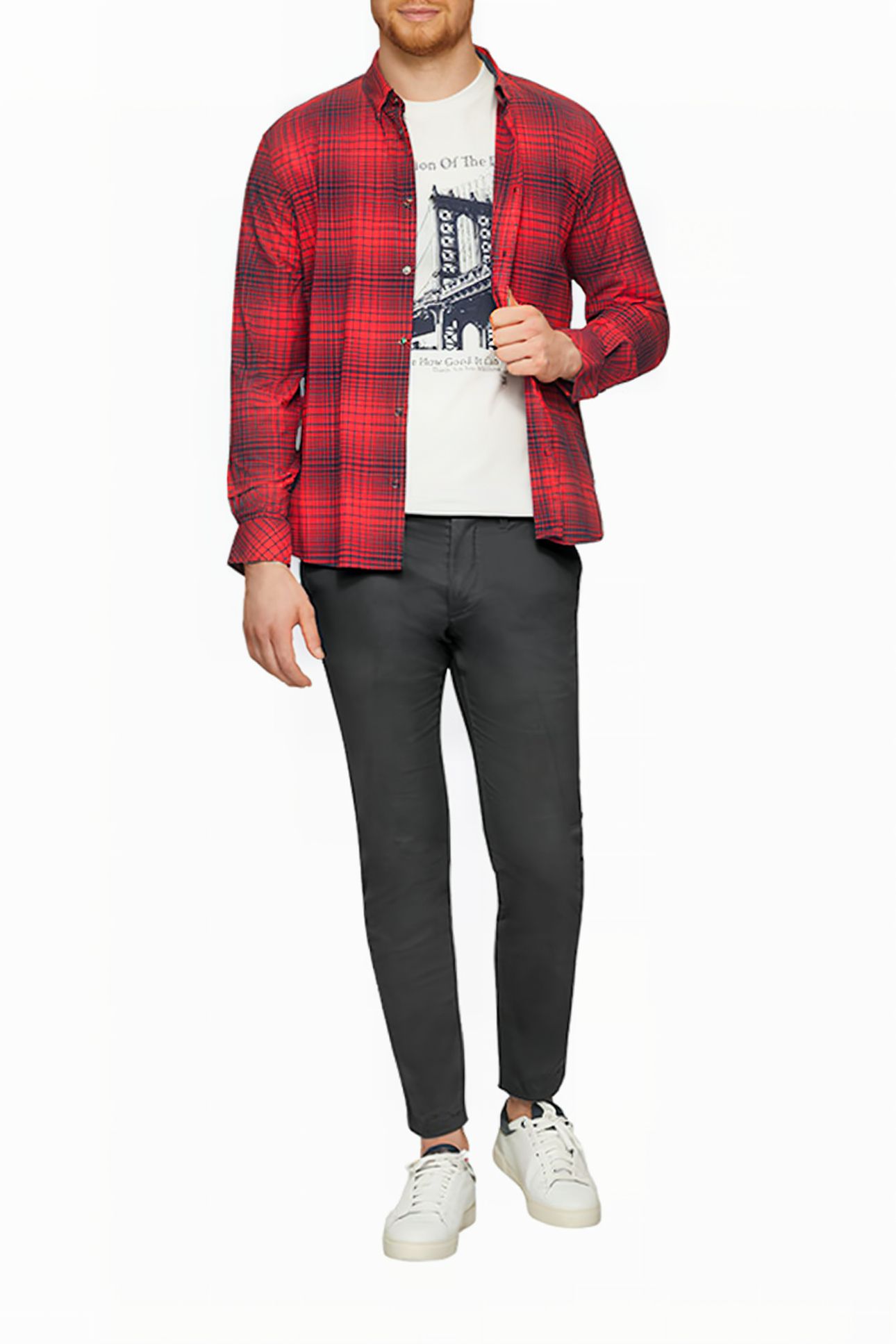 S.OLIVER PANTS GREY/BLACK 2