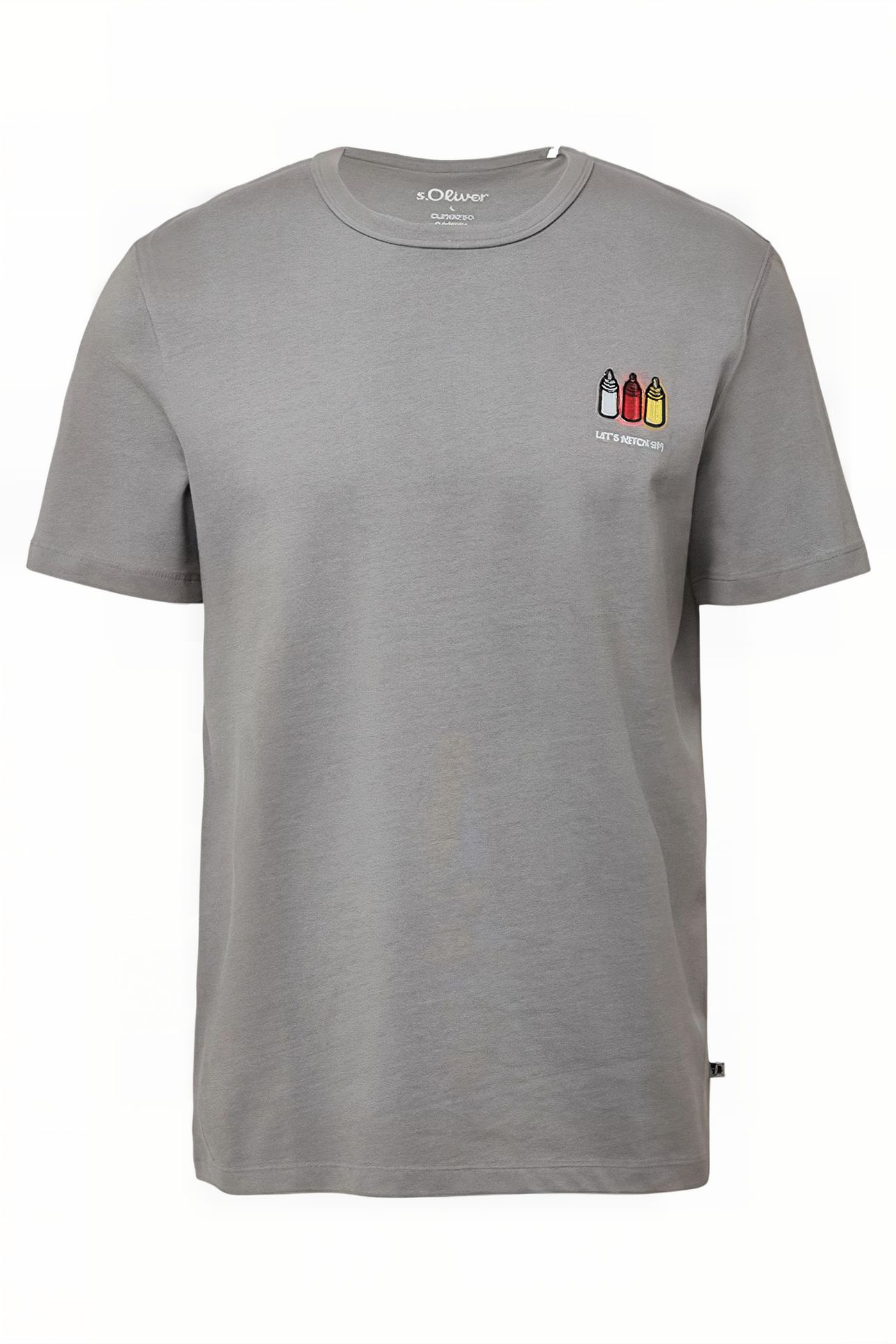 S.OLIVER T-SHIRTS GREY/BLACK 4