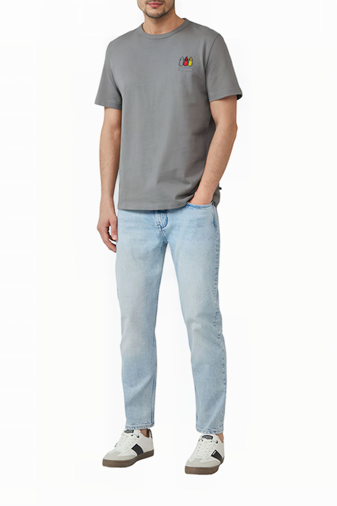 S.OLIVER T-SHIRTS GREY/BLACK 2