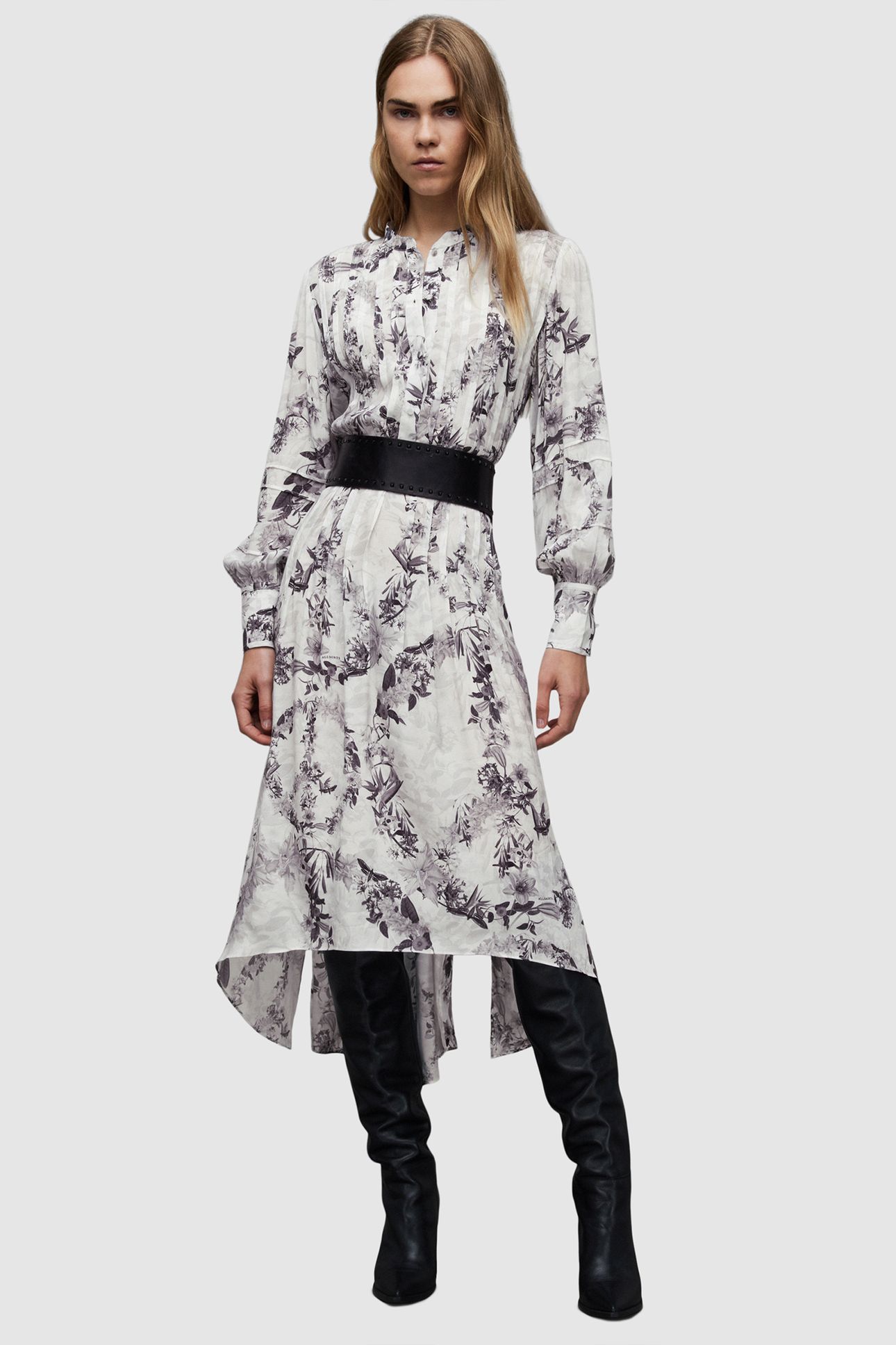 EILA AUDREY DRESS MONO WHITE 1