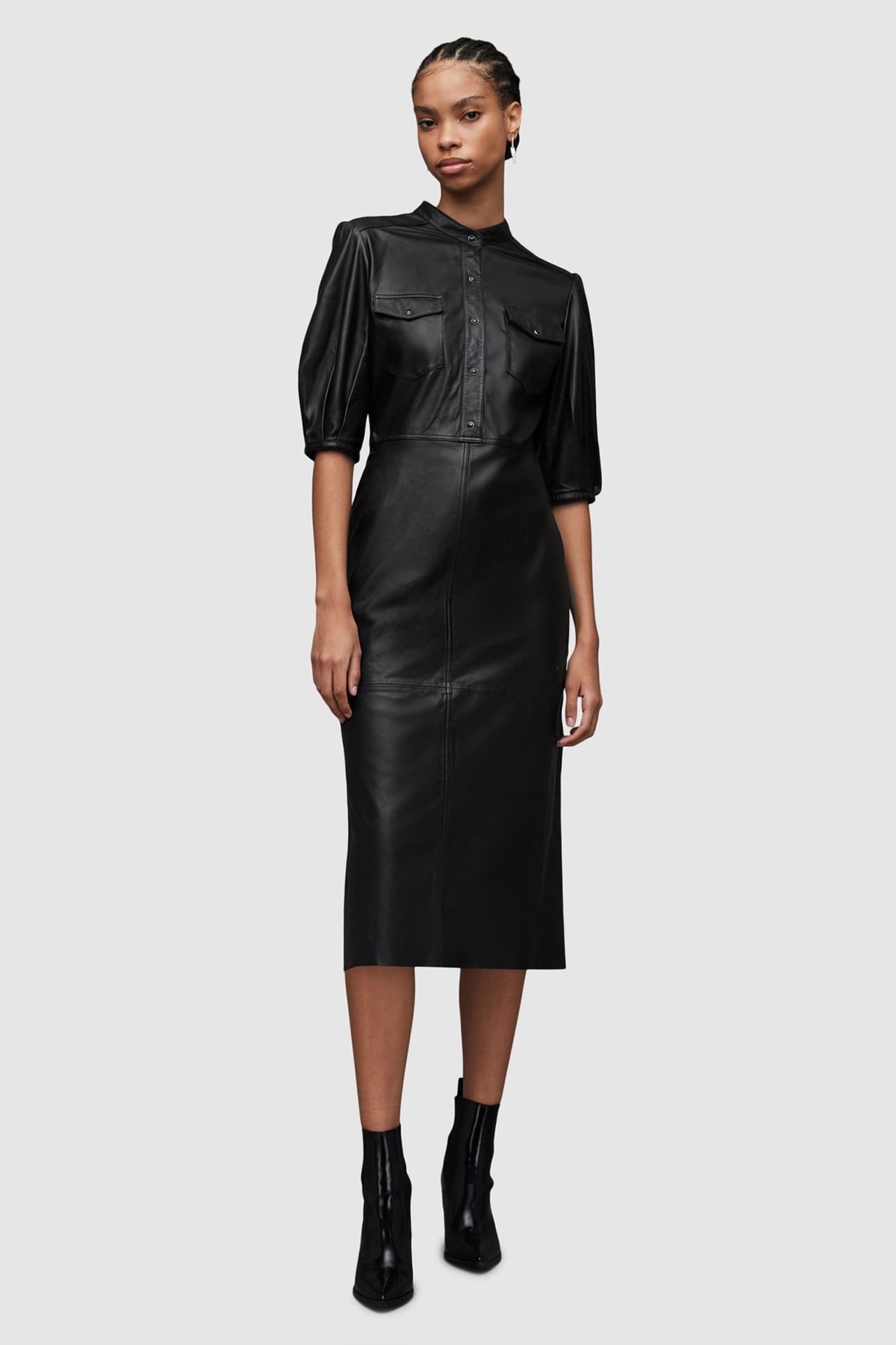 JACKIE LEATHER DRESS BLACK 1