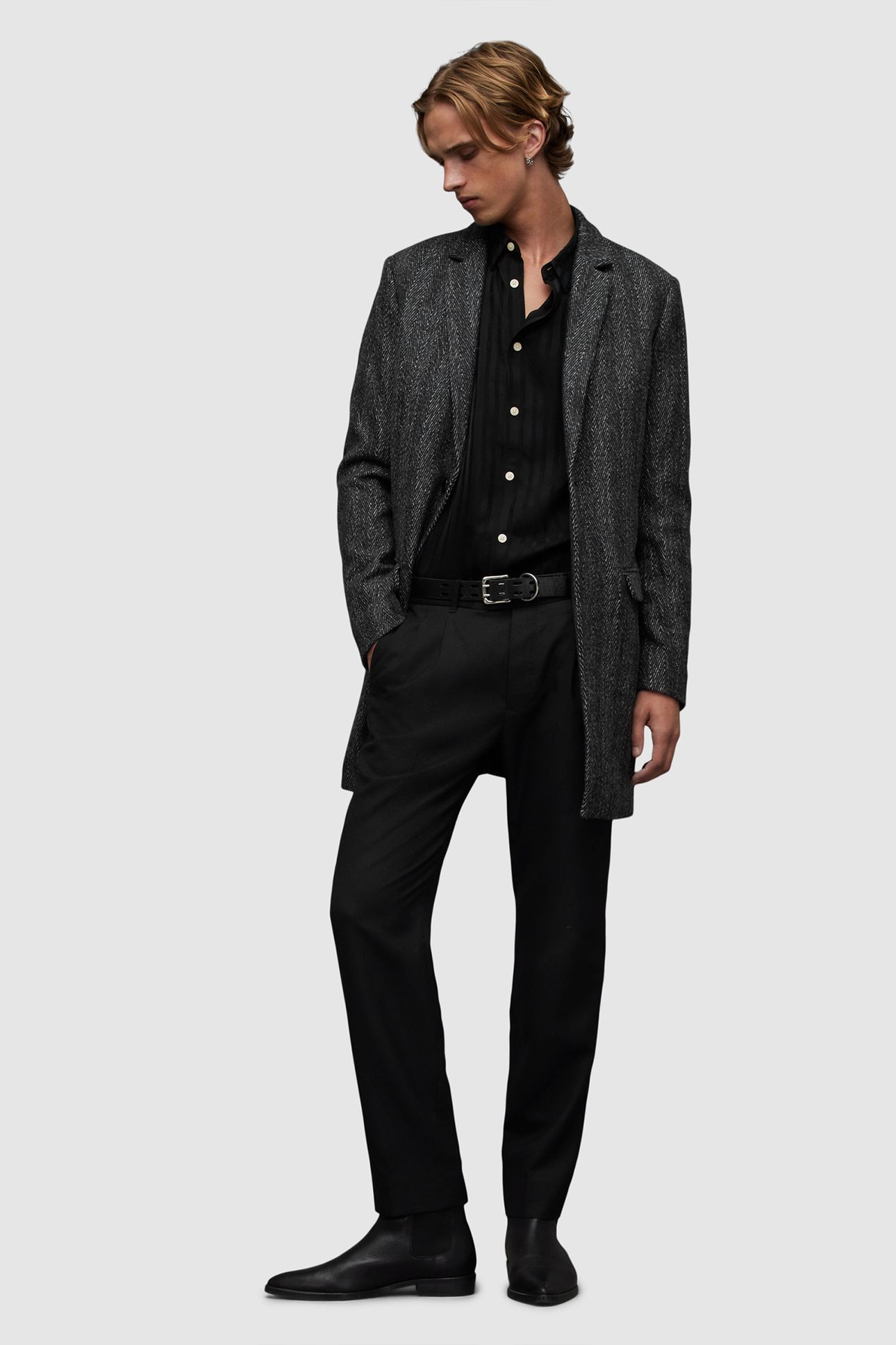 MANOR HERRINGBONE CO BLACK 5