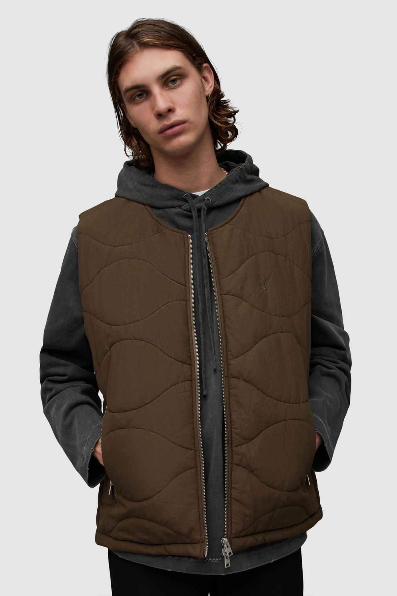 NEBULAR VEST KHAKI BROWN 1