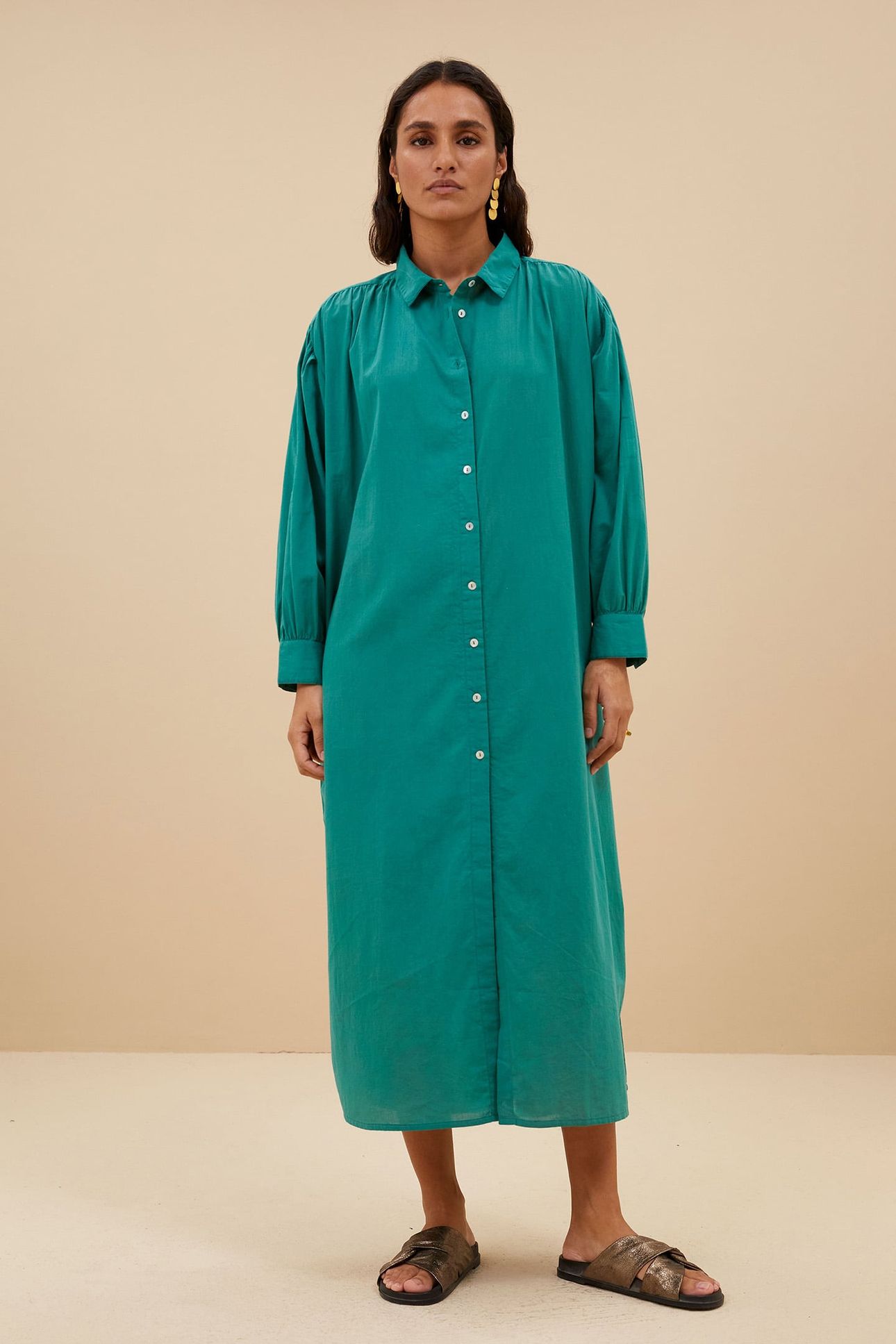 SHIRT DRESS SPRING GREEN 1