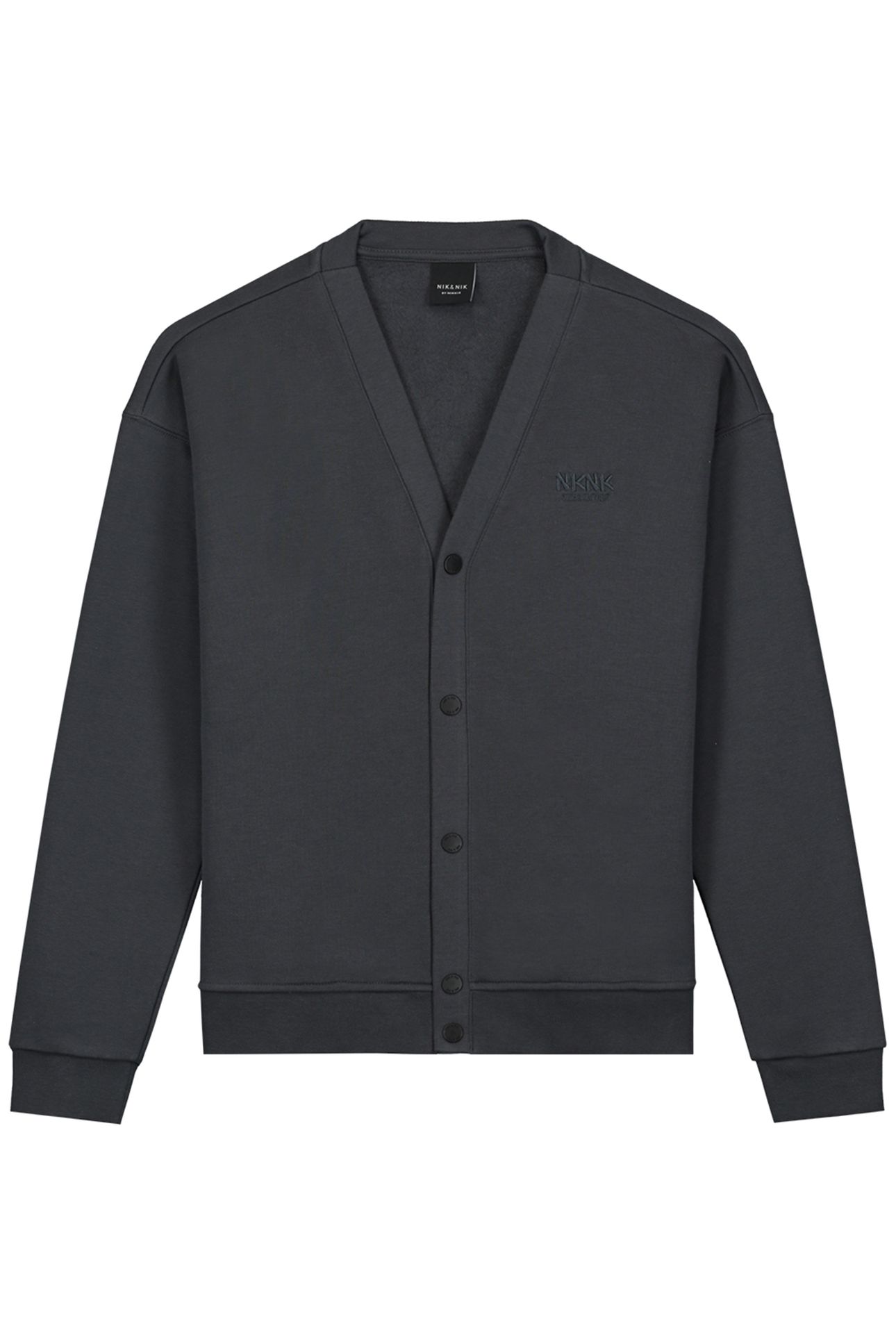 STATEMENT SWEAT CARDIGAN PIRATE BLACK 2