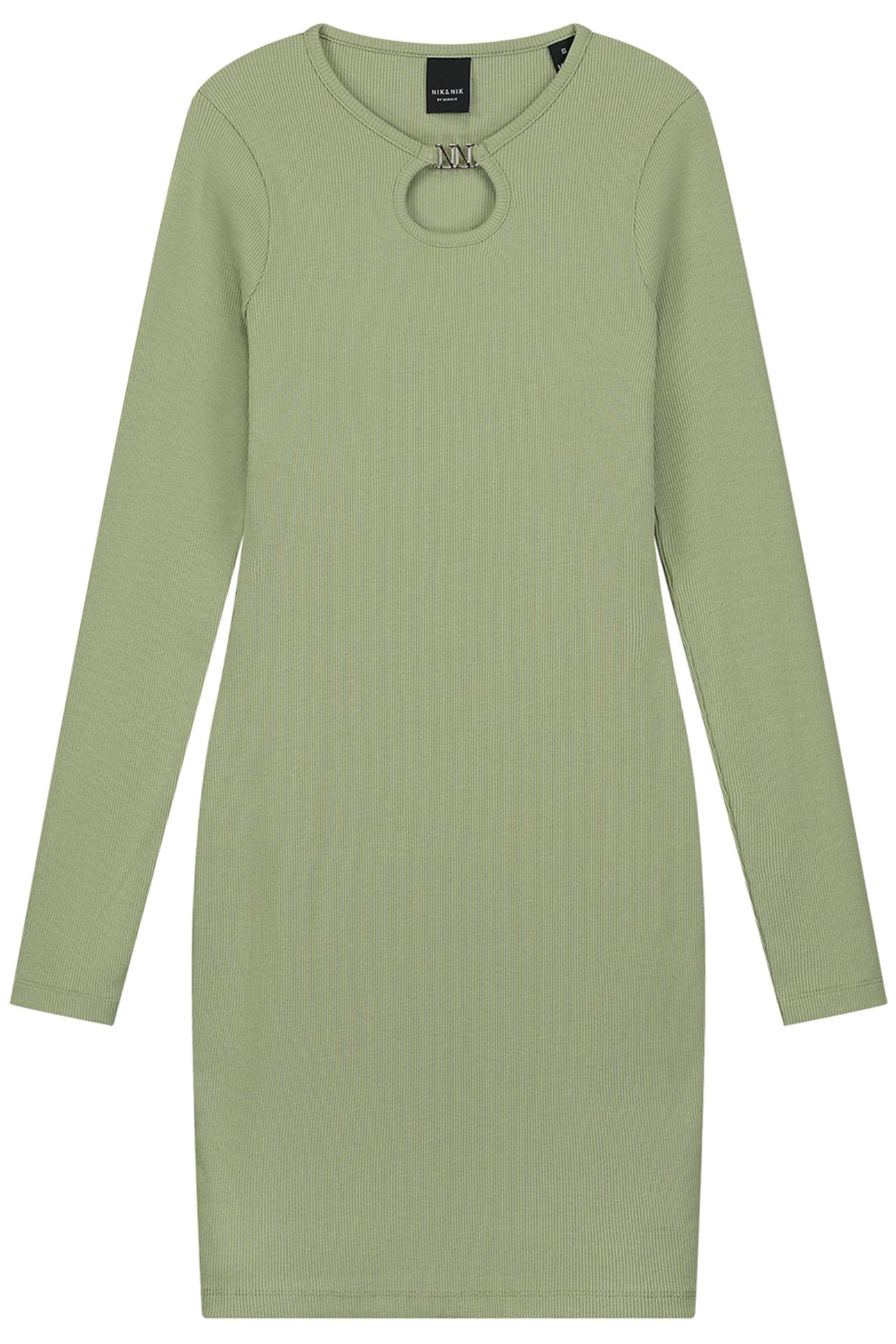 PRESLEY RIB DRESS CROCODILE GREEN 2