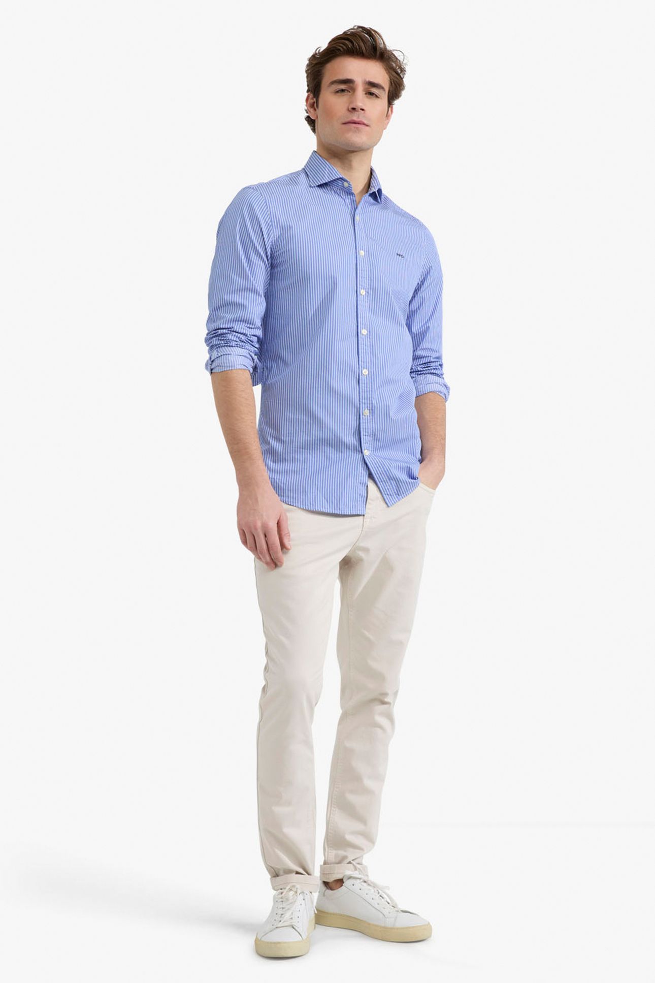 STRIPE SHIRT MEDIUM BLUE 2