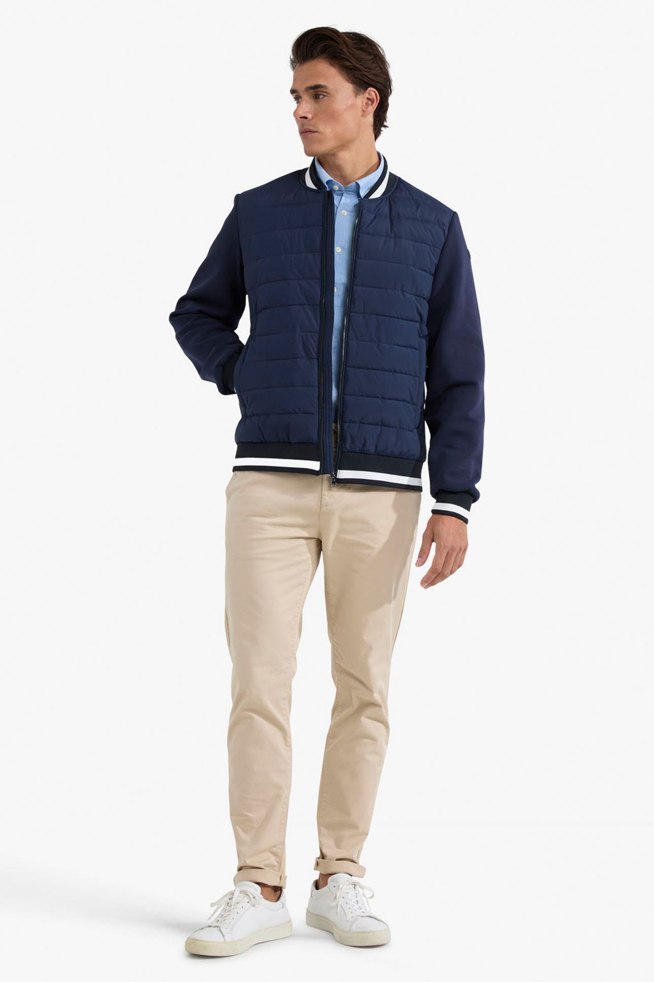 MIXED VARSITY JACKET NAVY 2
