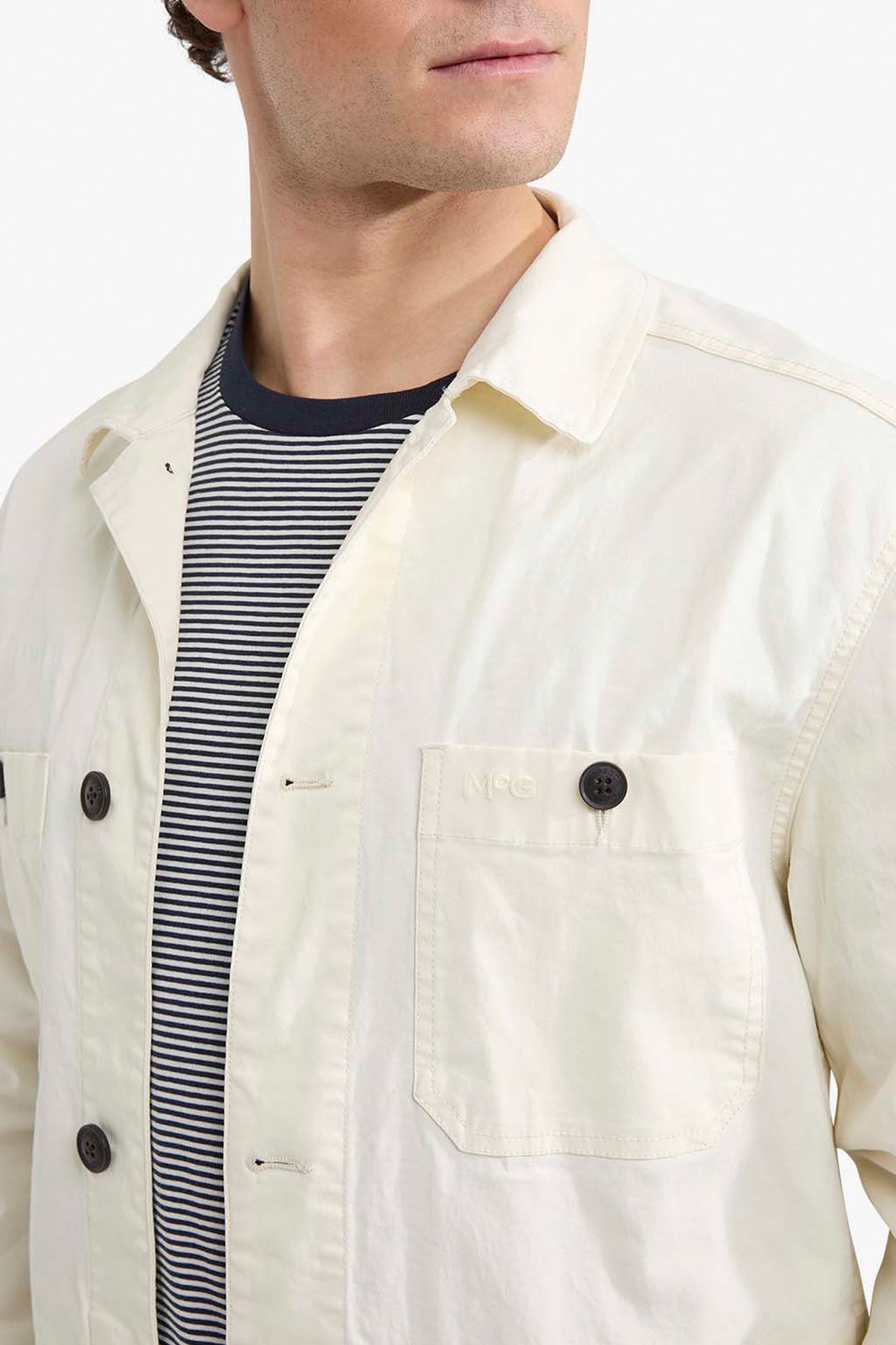 COTTON SHIRT JACKET OFF WHITE 6