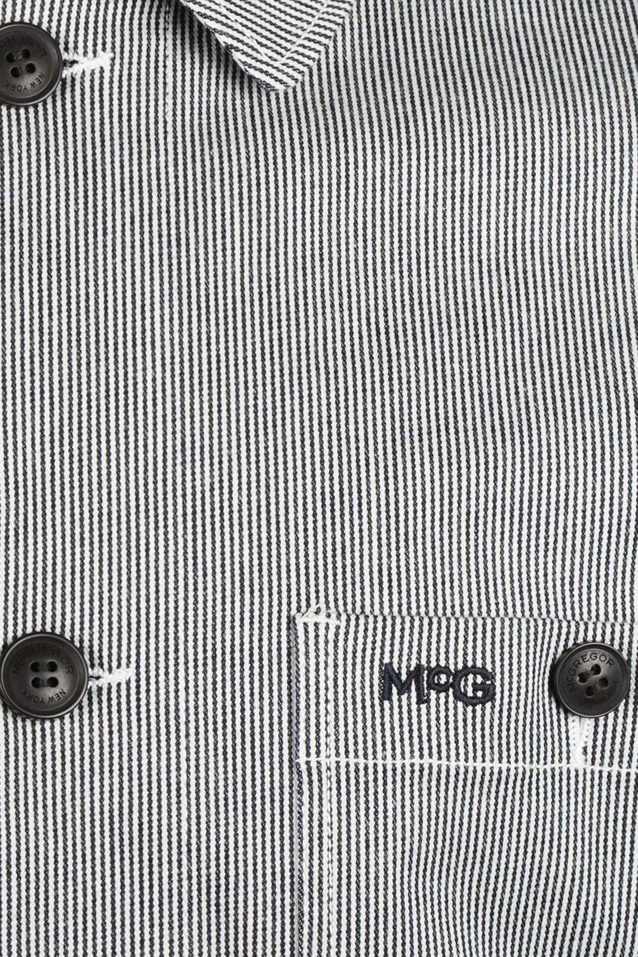 COTTON STRIPED SHIRT JACKET NAVY 7
