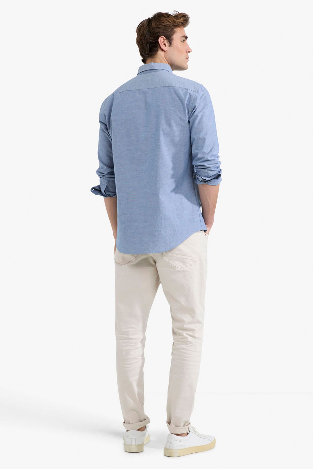 STRETCH OXFORD SHIRT NAVY 3