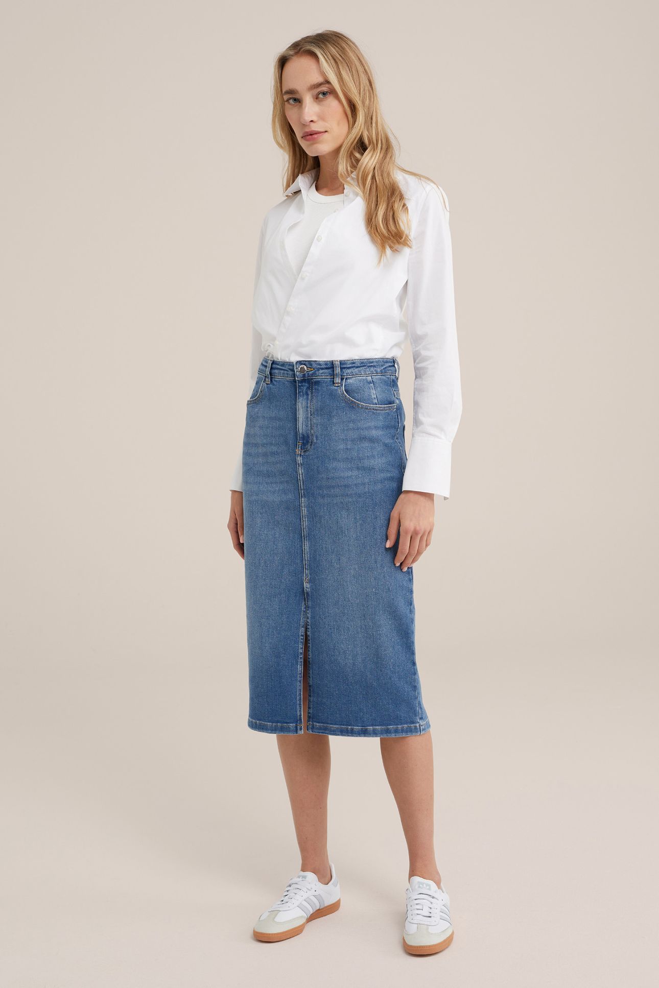 SKIRT MEDIUM LENGTH BLUE 3