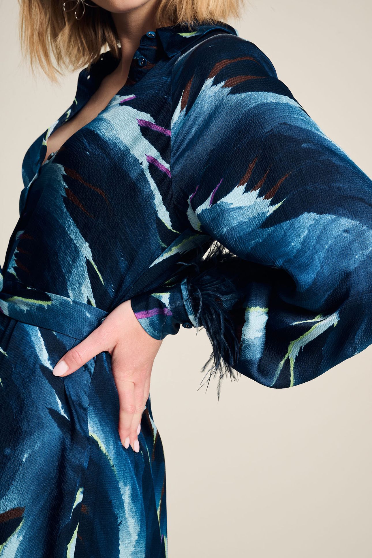 DRESS - JADA FEATHERS BLUE 6