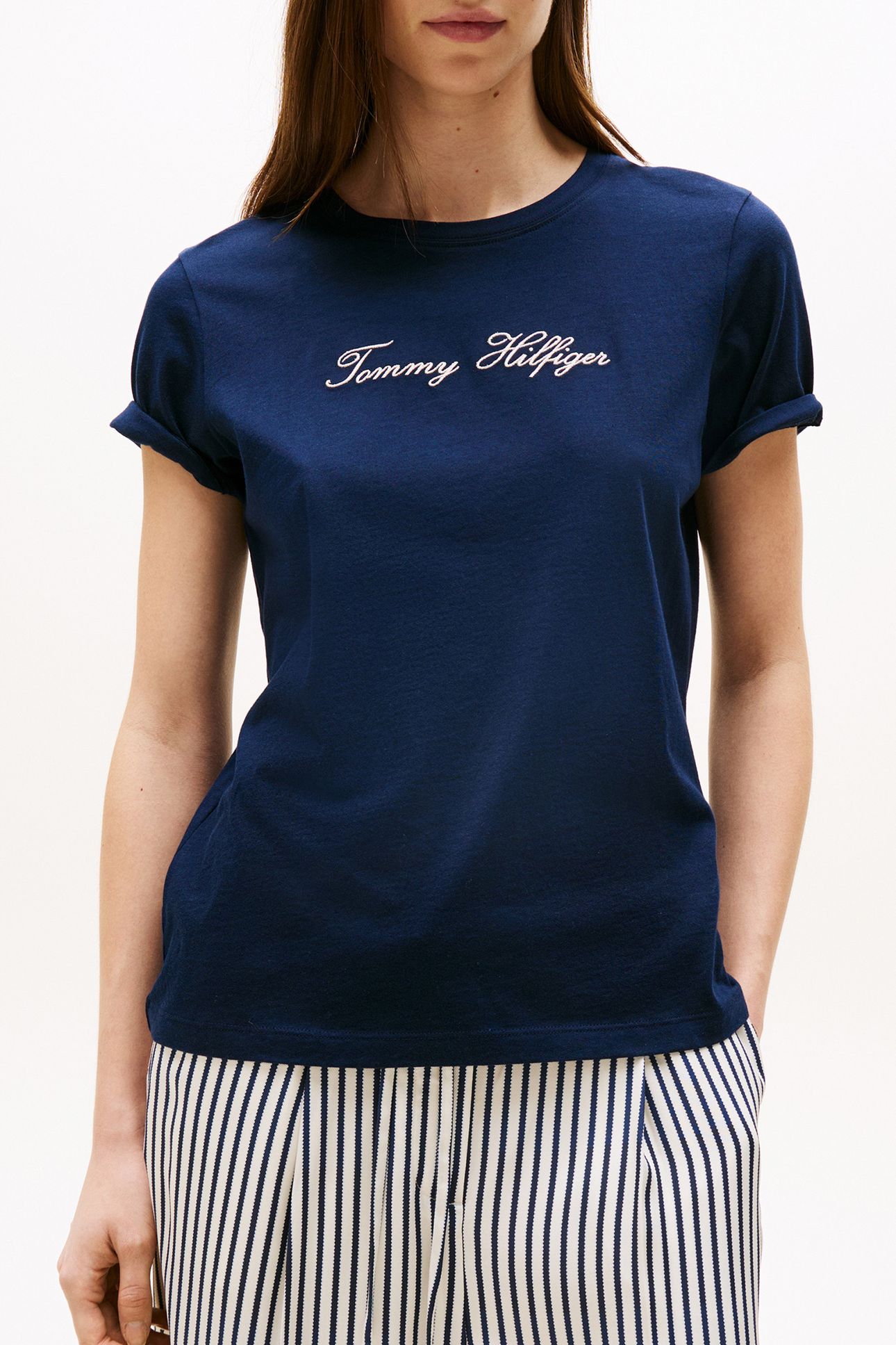 LUREX SCRIPT REGULAR FIT T-SHIRT NAVY 1
