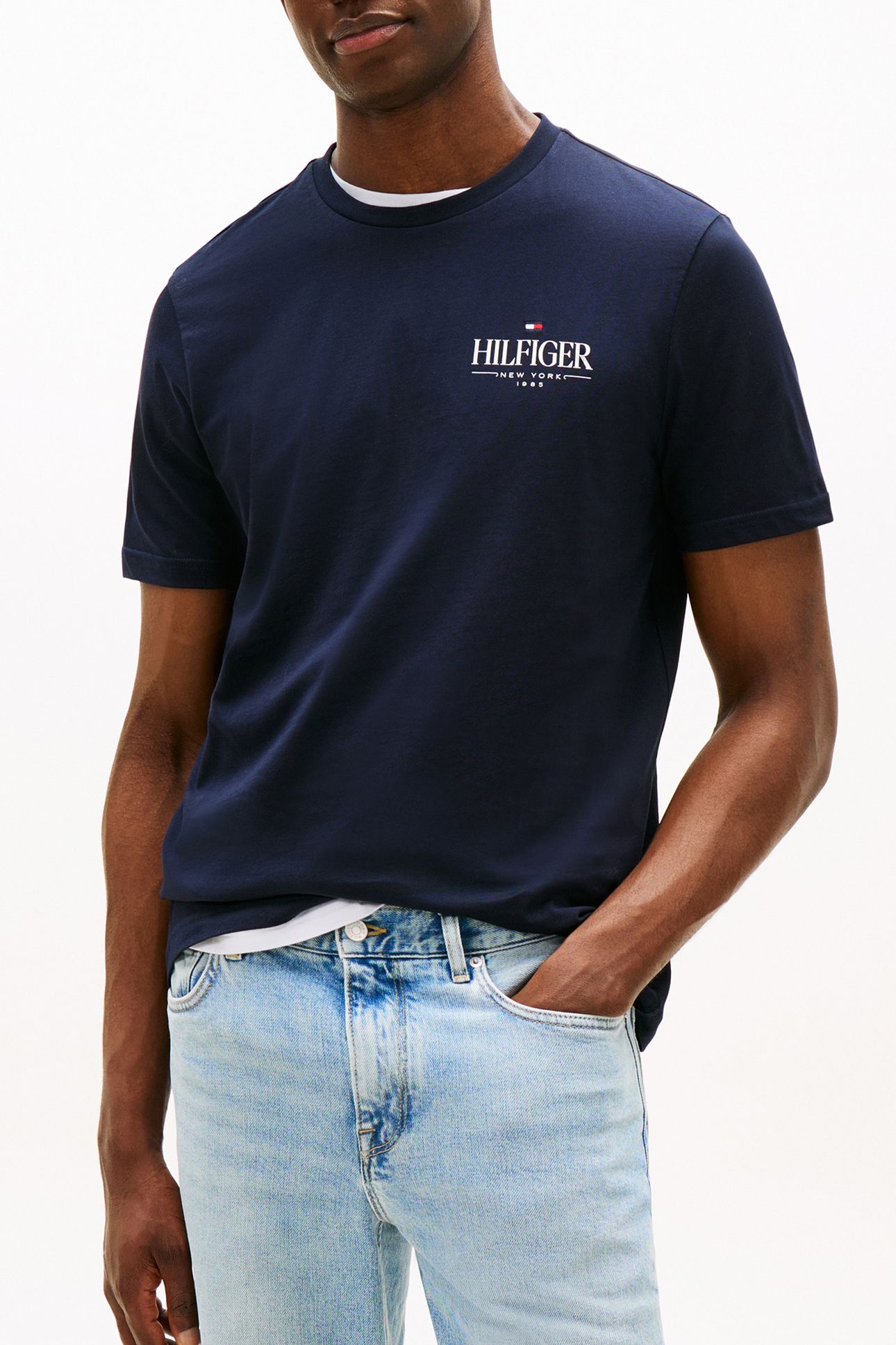 HILFIGER STACK REGULAR FIT T-SHIRT DESERT SKY 1