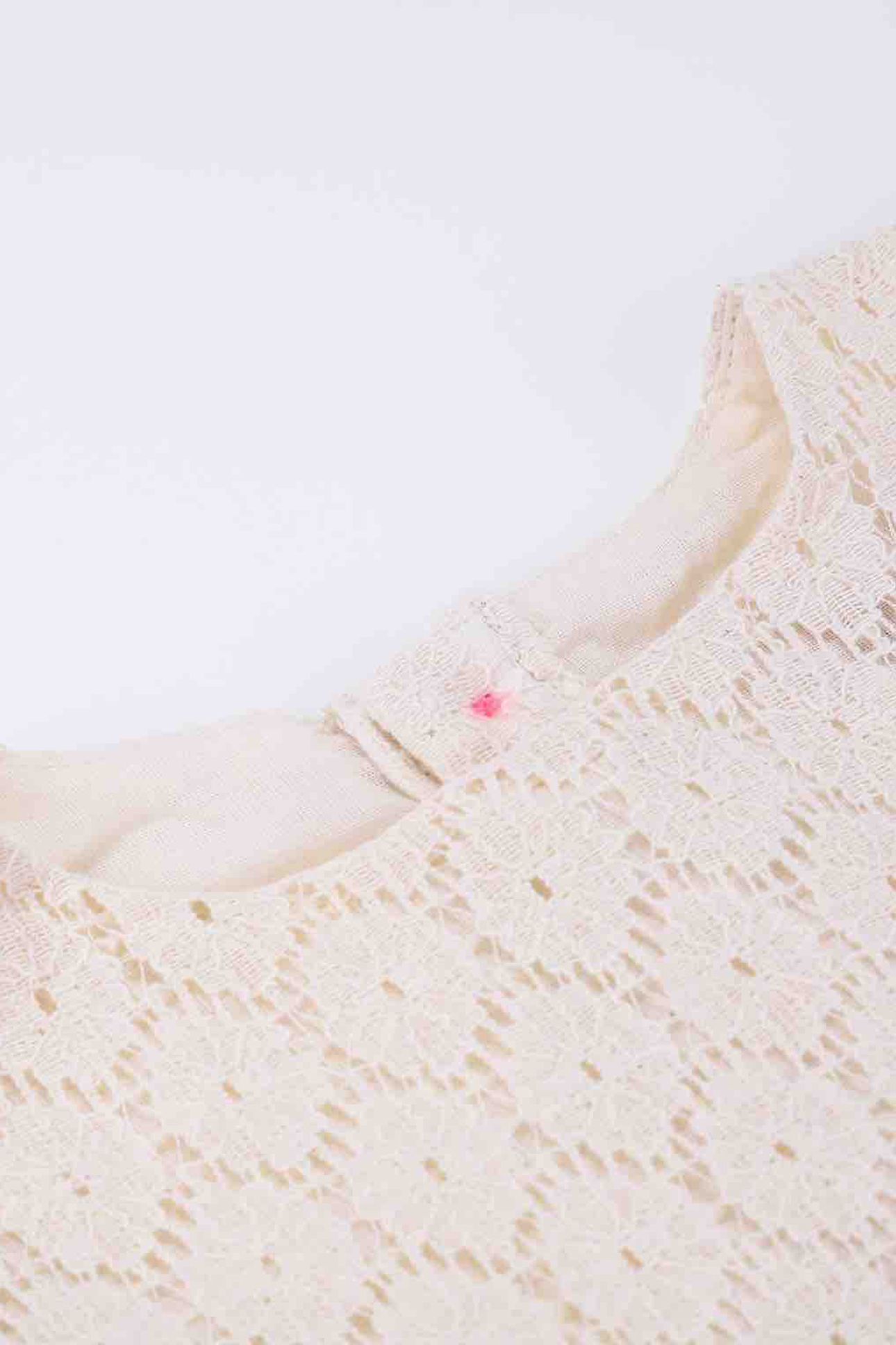 TOP PAOLA CREAM FLOWER LACE 8