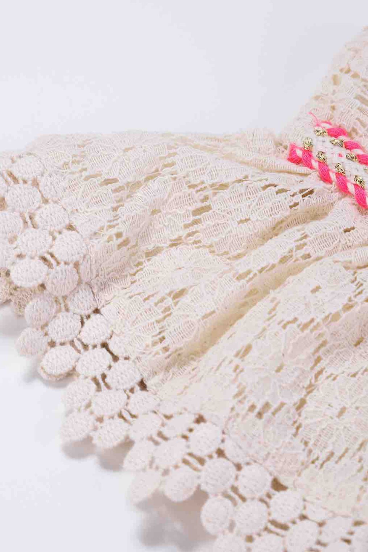 TOP PAOLA CREAM FLOWER LACE 9