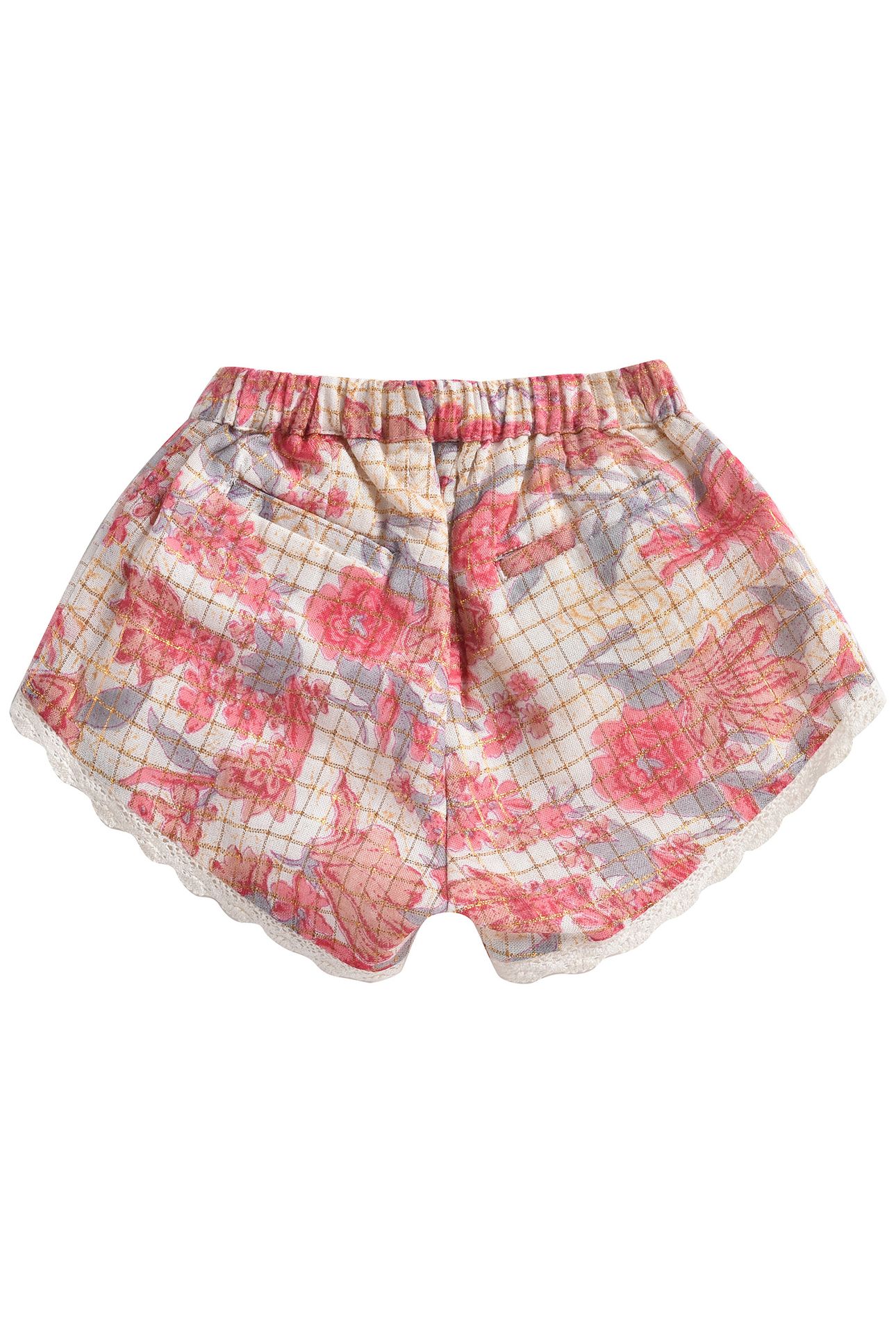 SHORTS VELINDA PINK FLOWERS 3