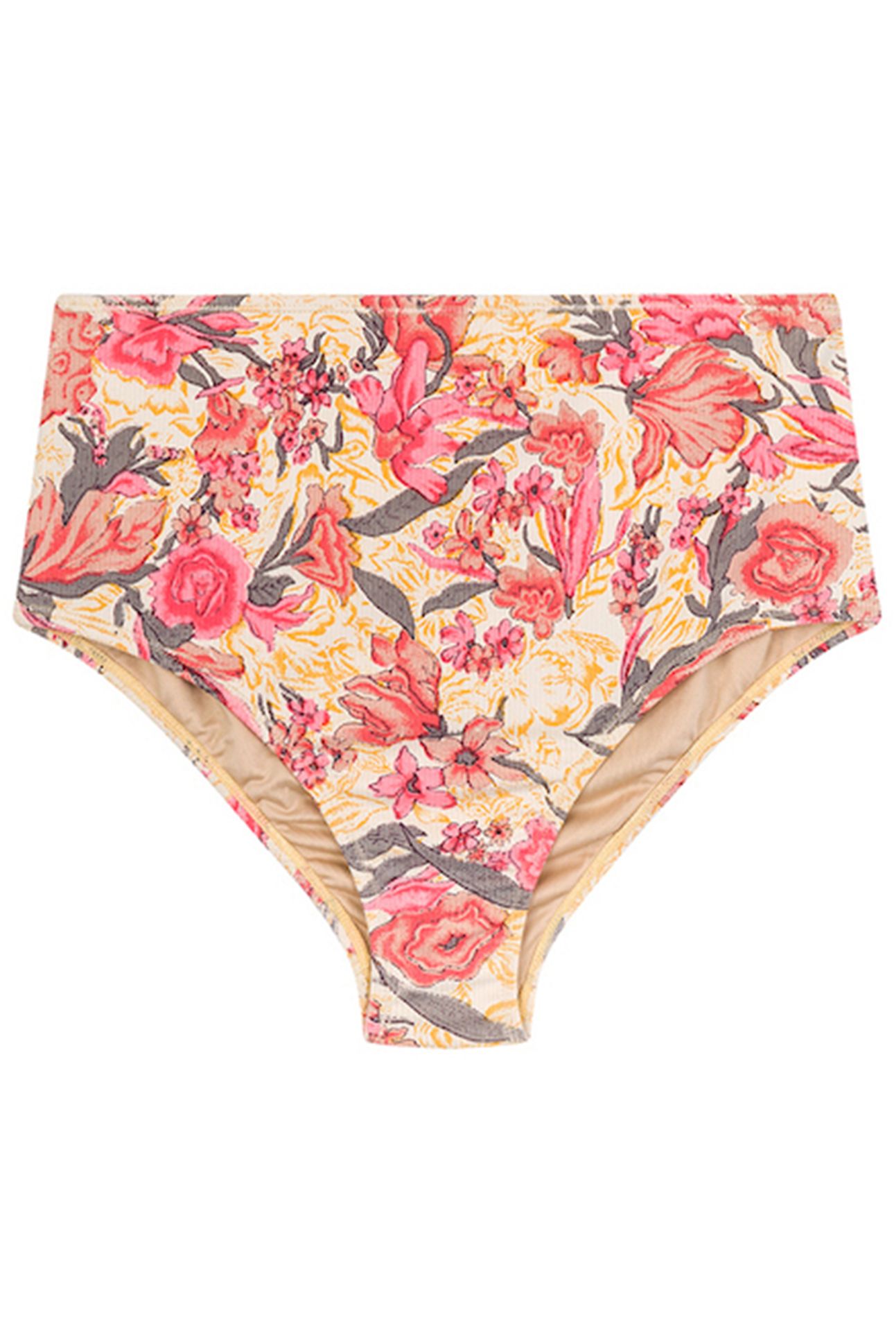 BIKINI H.WAIST BOTTOM LIECALA PINK FLOWERS 2