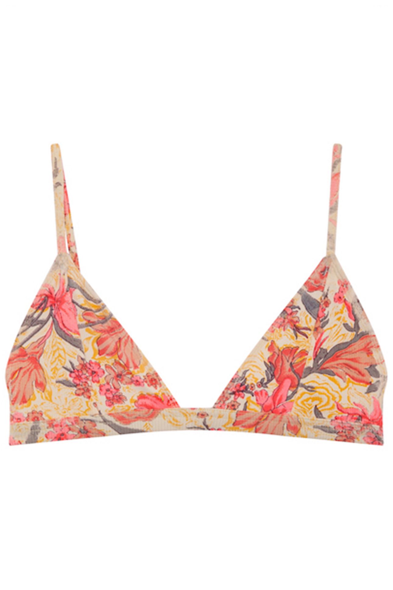 BIKINI - TOP CARLIE PINK FLOWERS 2