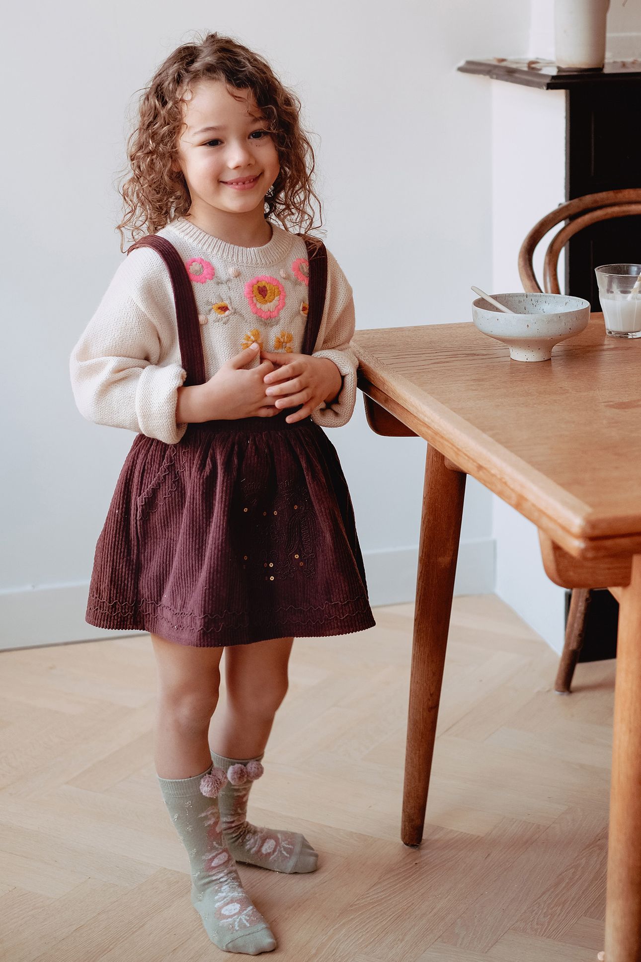 SKIRT ELEONOR AUBERGINE VELVET 1