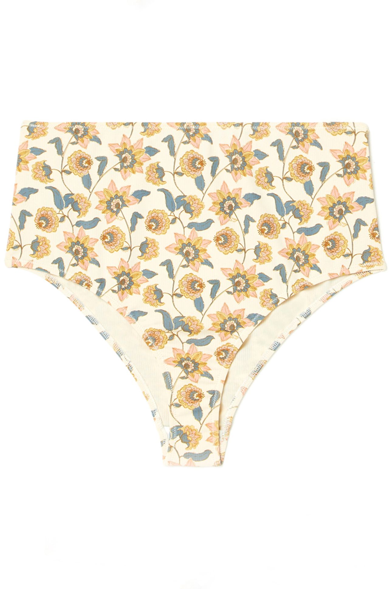 BIKINI BOTTOM CREEKY CREAM FLOWERS 3