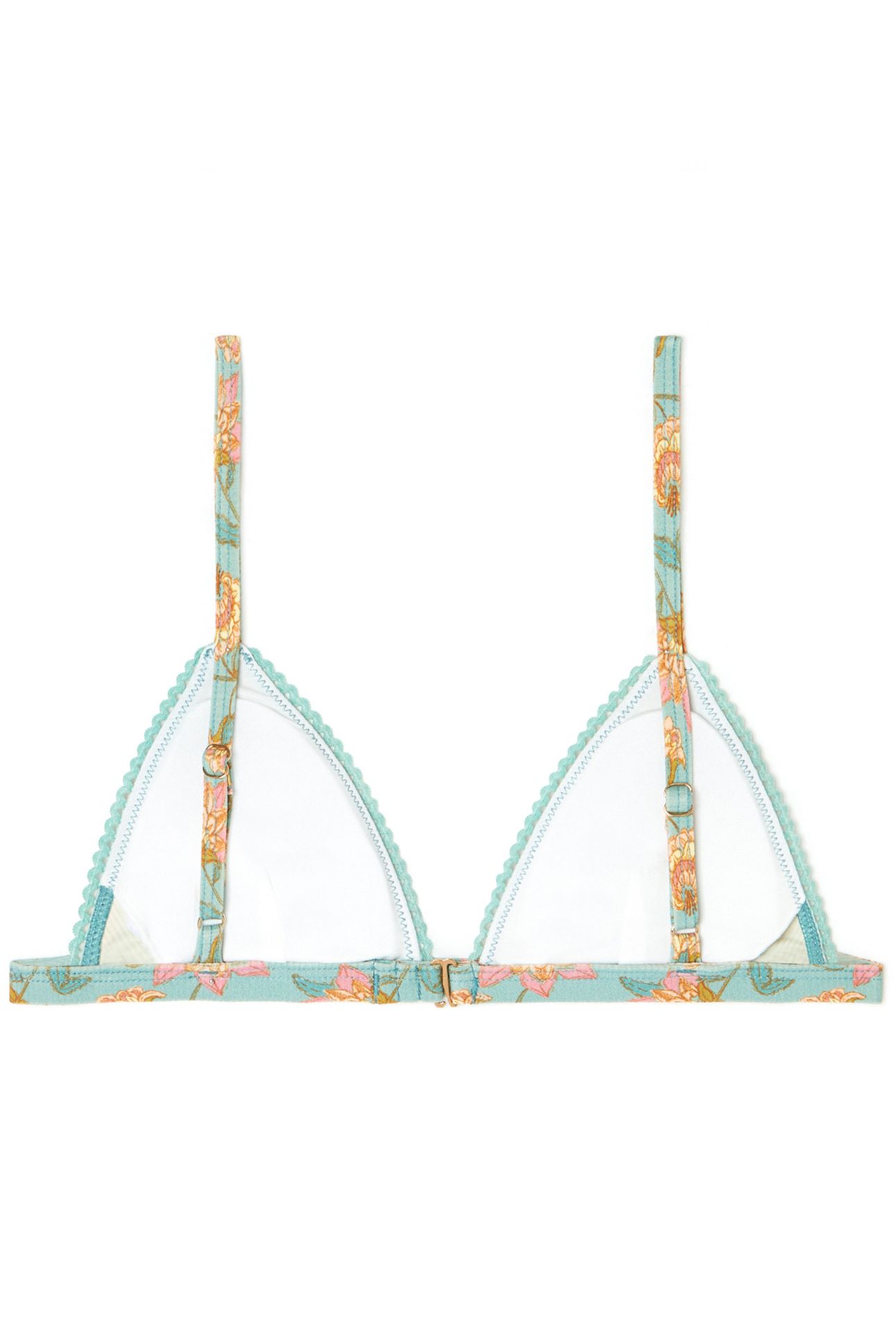 BIKINI TOP VASALIA TURQUOISE FLOWERS 5