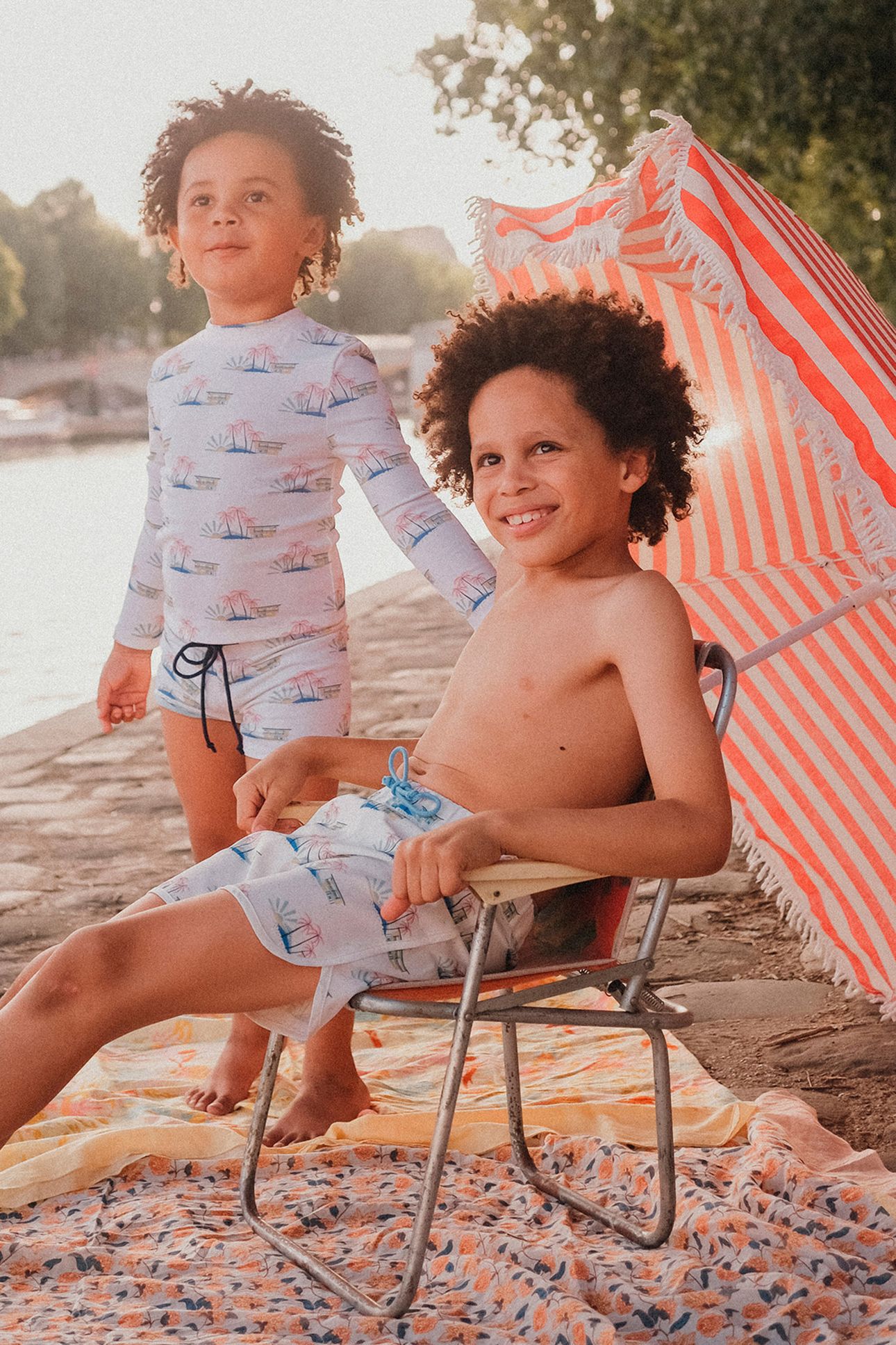 SWIM SHORTS ADERI OFF-WHITE HAWAII 5